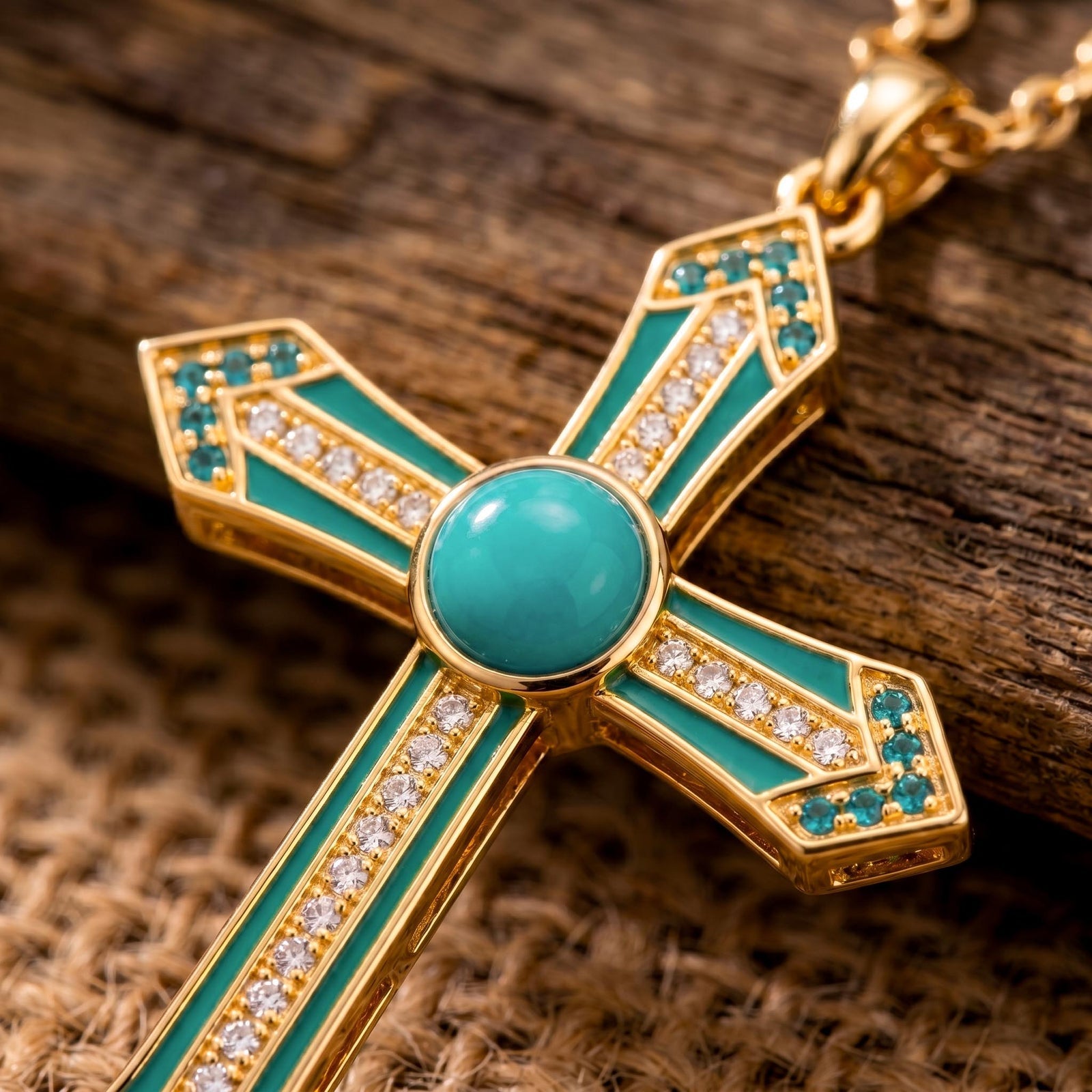 Meridian Lumen Cross Necklace