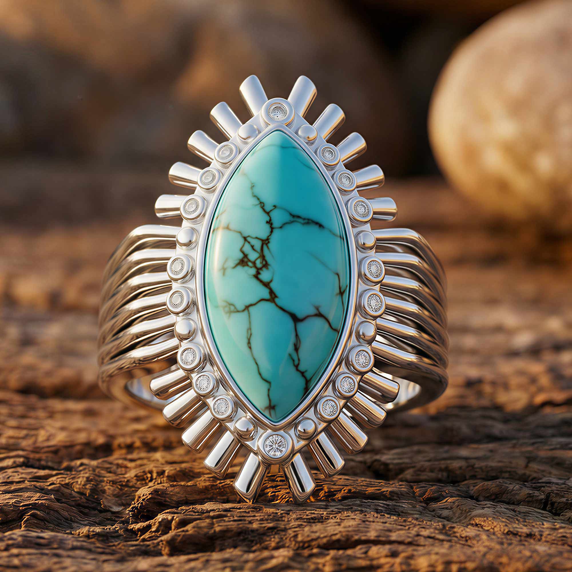 Meridian Spark Ring - Turquoise