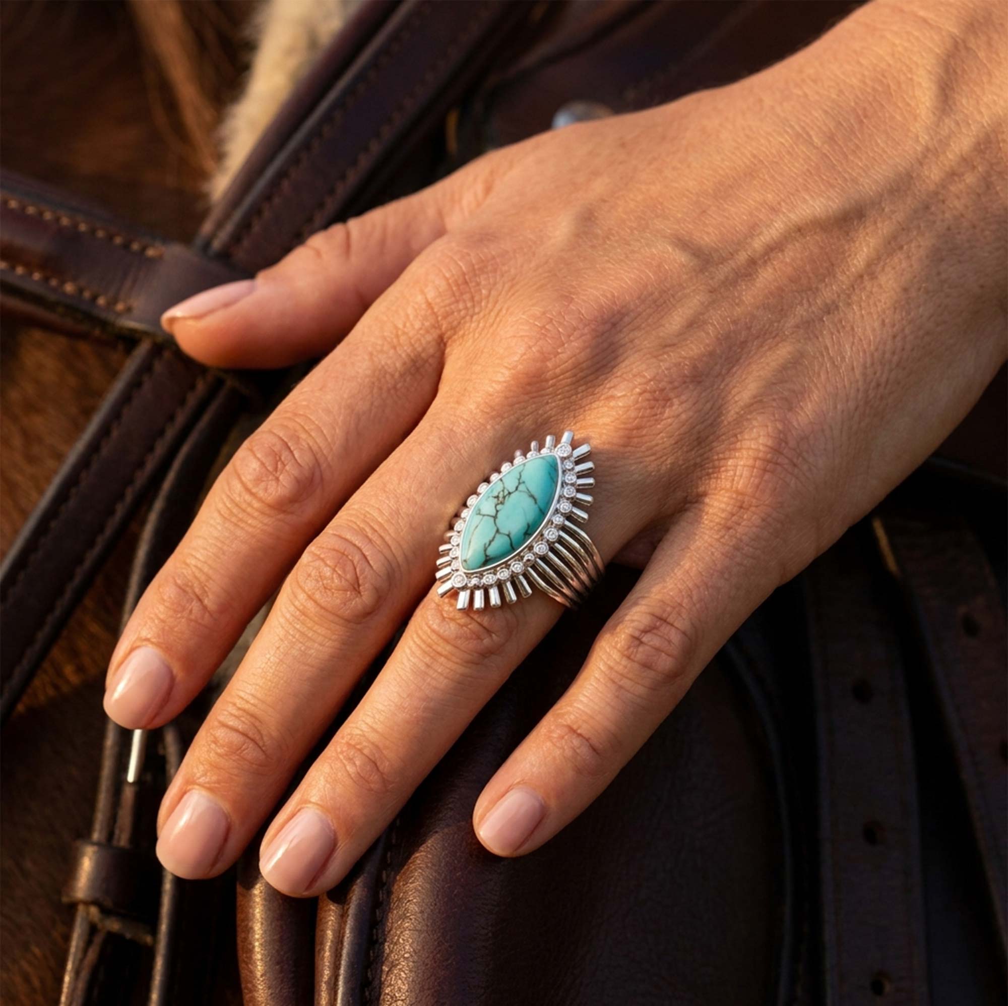 Meridian Spark Ring - Turquoise