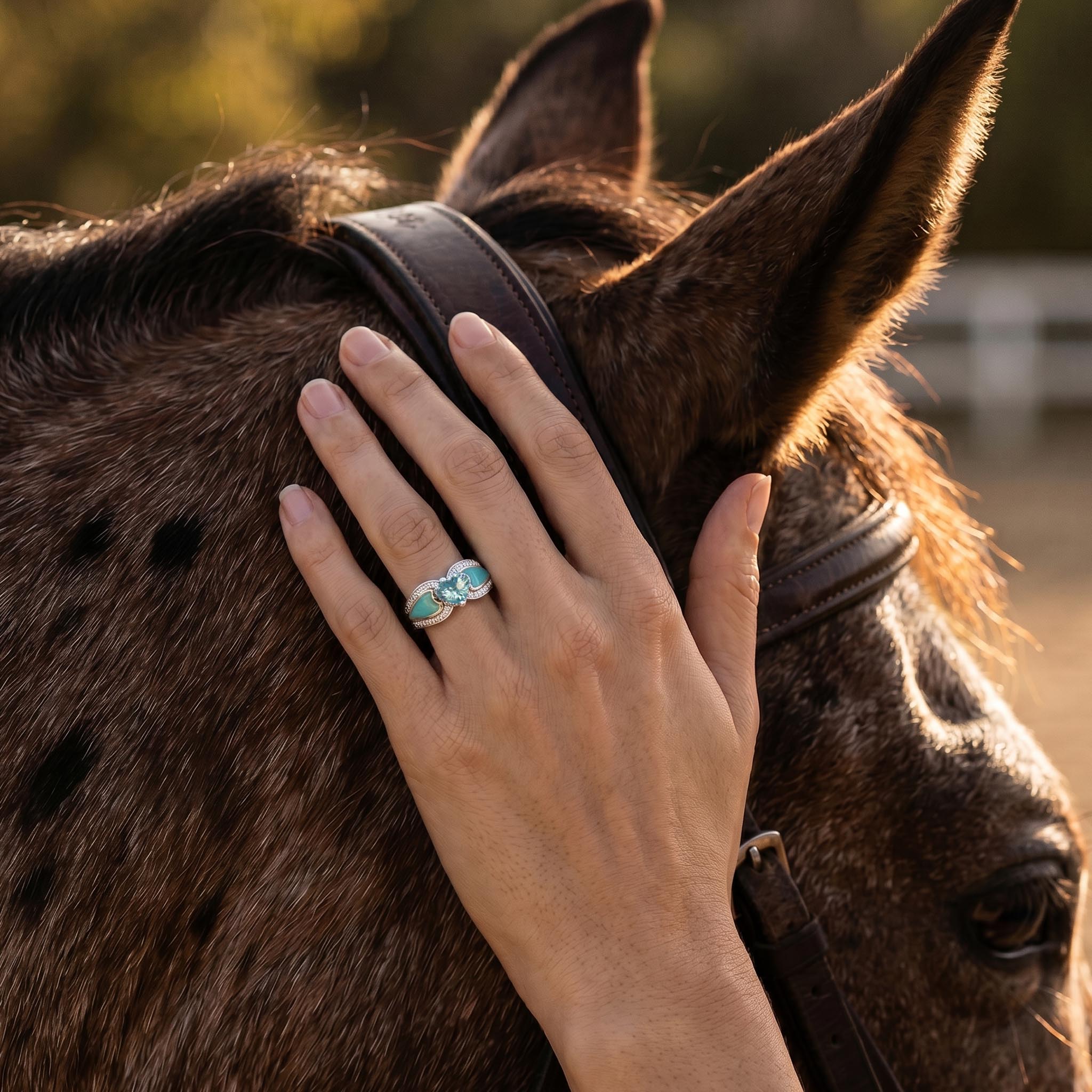 Orya Embrace Ring - Aquamarine