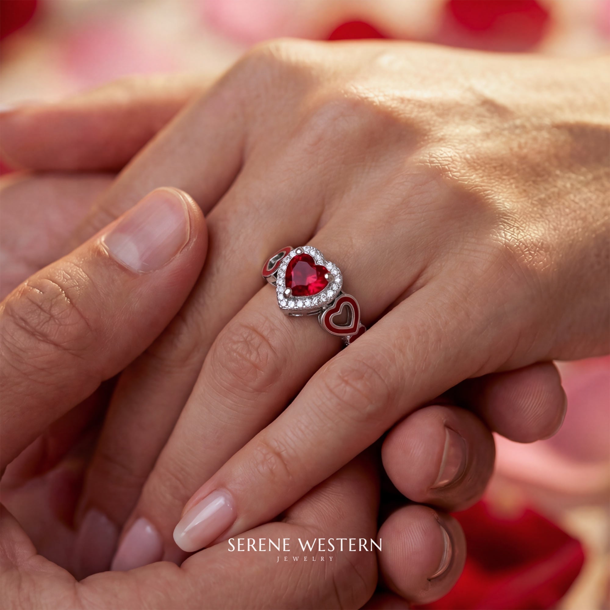 Passion Heart Ring - Ruby
