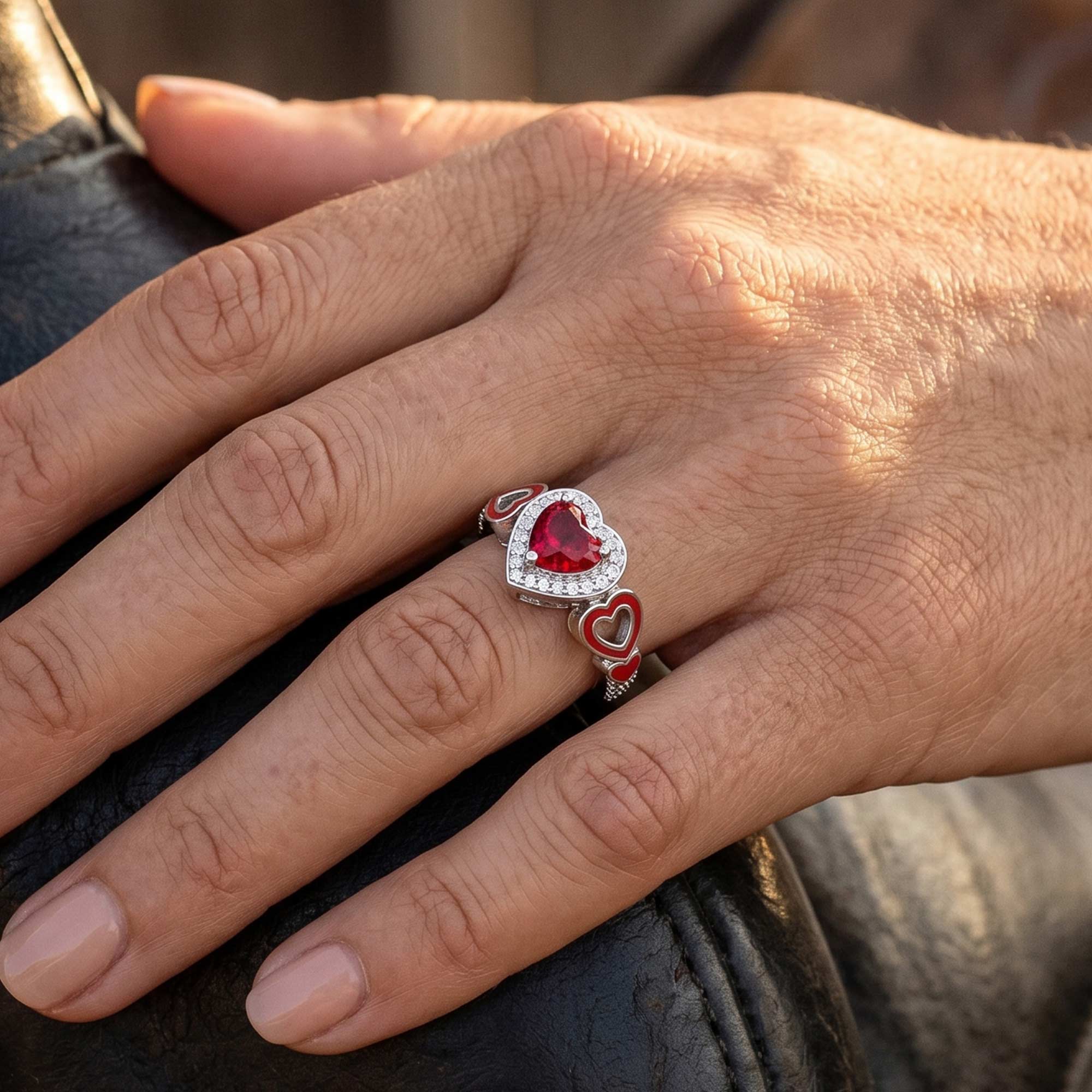 Passion Heart Ring - Ruby
