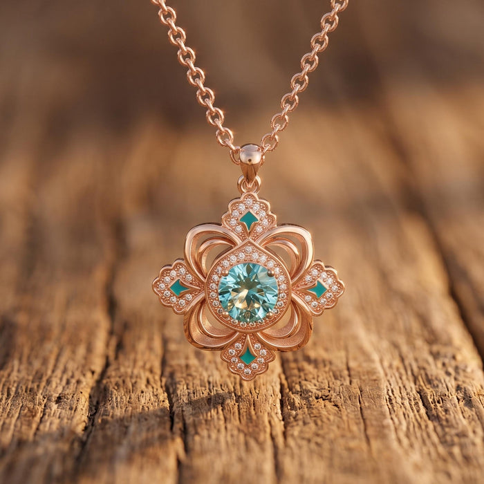 Prairie Insignia Necklace - Aquamarine