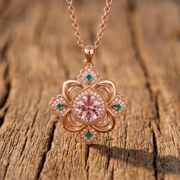 Prairie Insignia Necklace - Rose Quartz