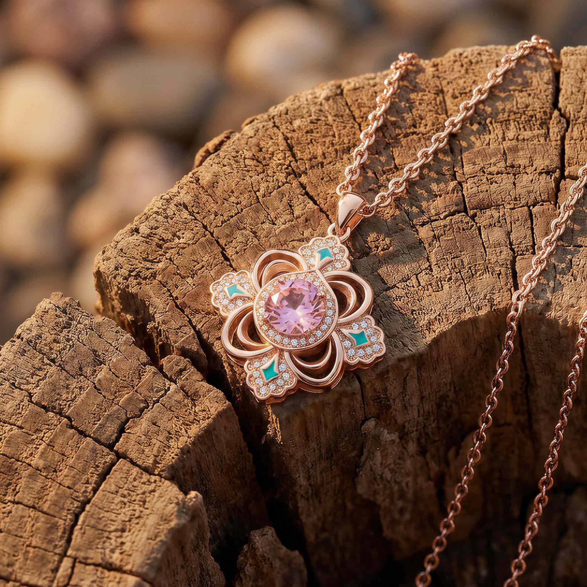 Prairie Insignia Necklace - Rose Quartz