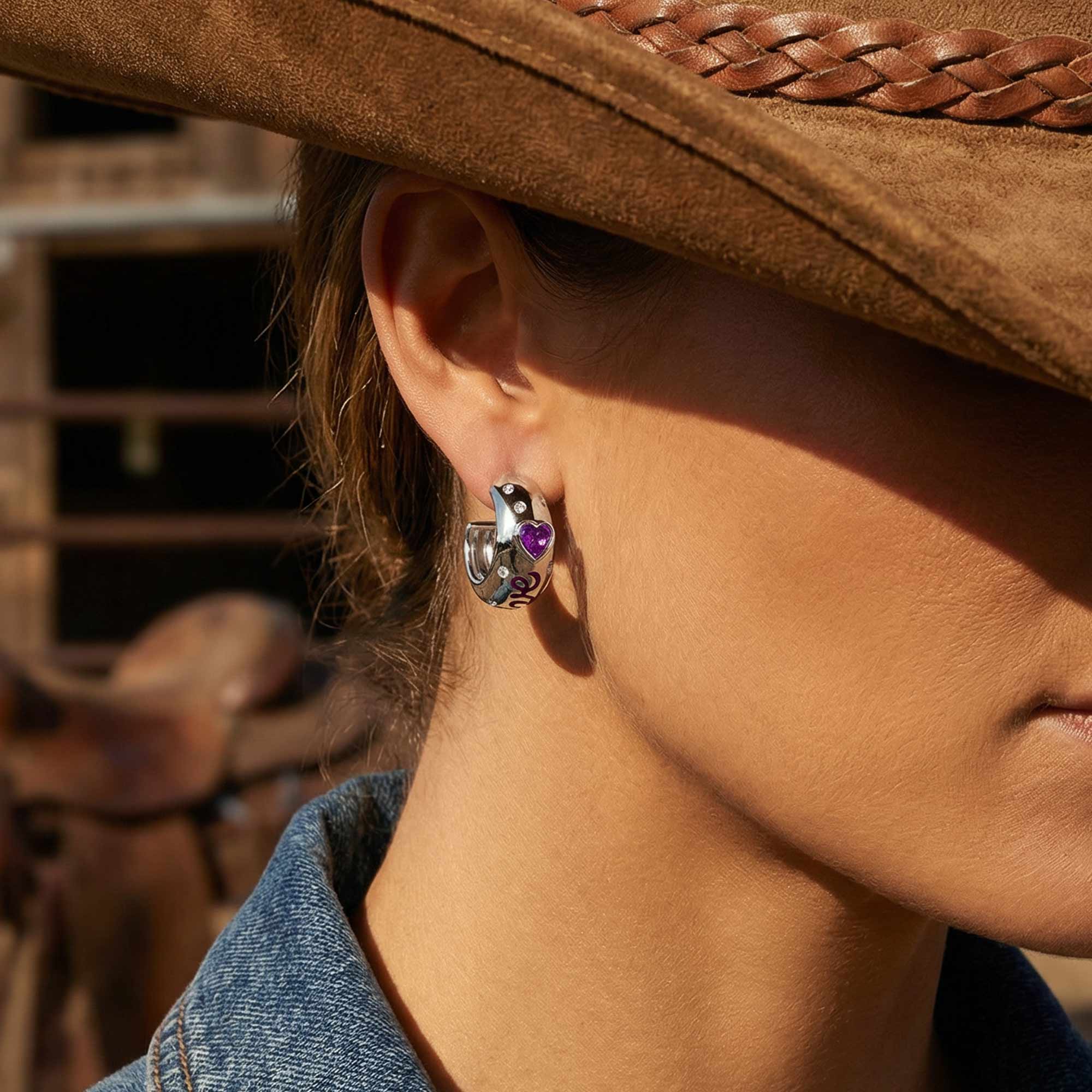 Promise Love Earrings - Amethyst