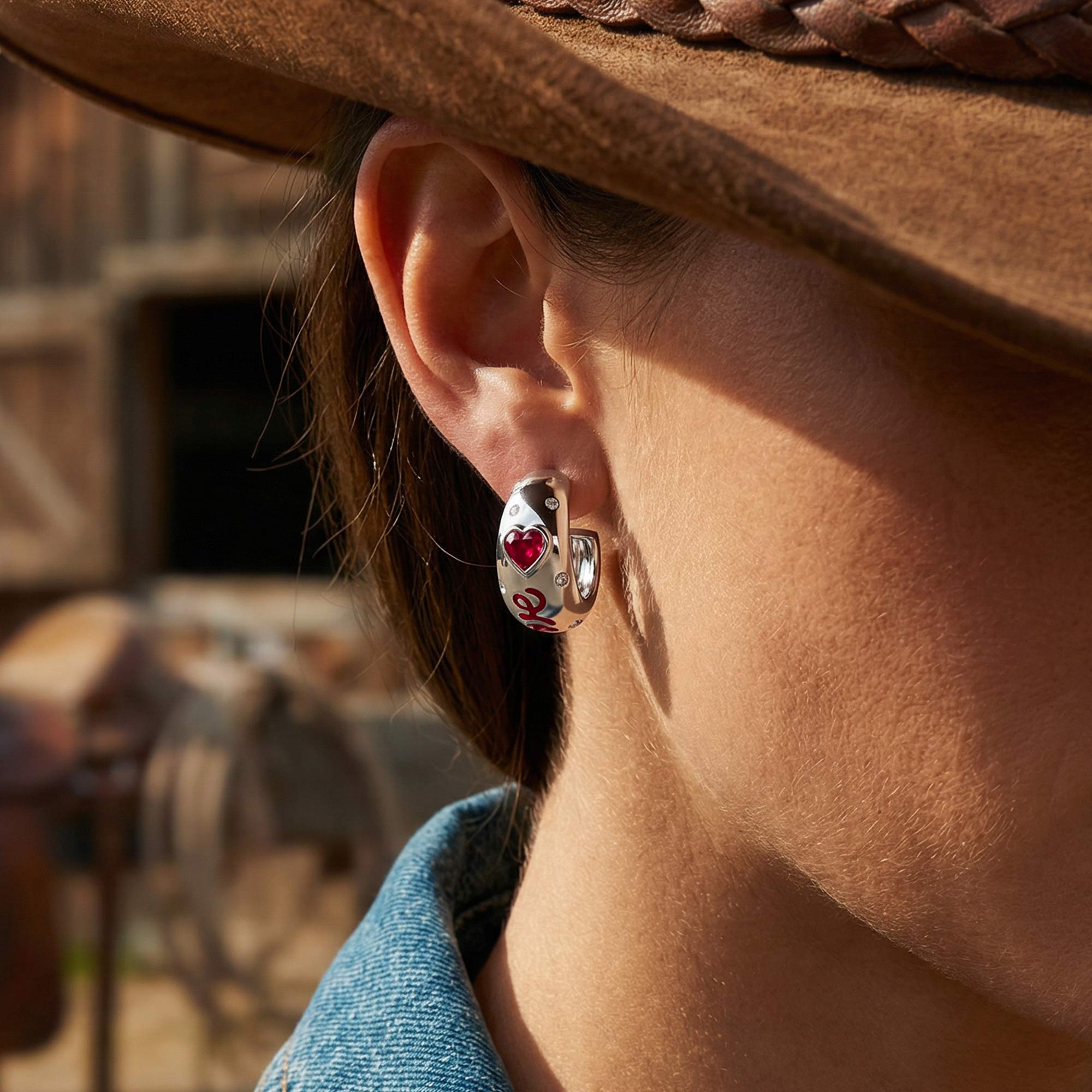 Promise Love Earrings - Ruby