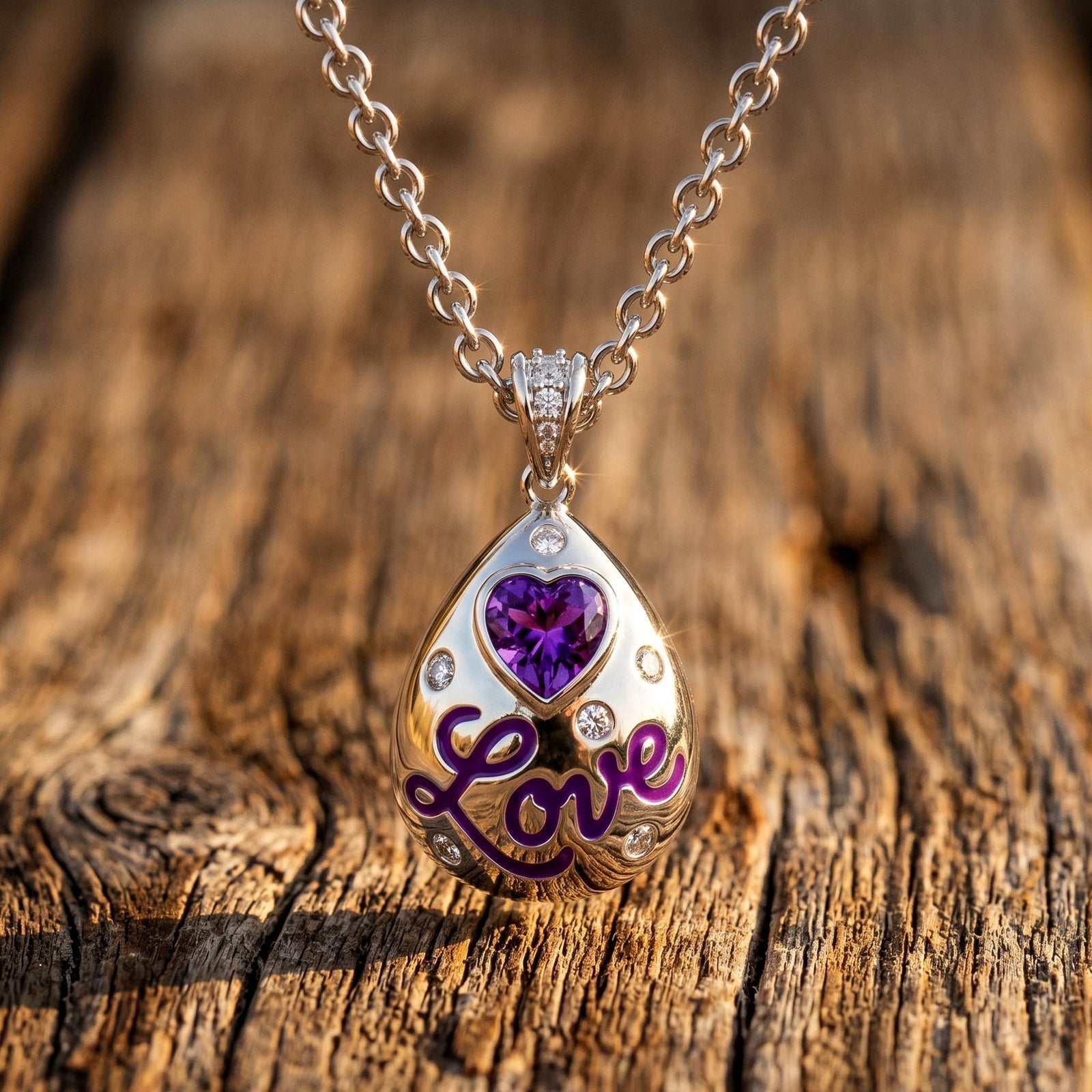 Promise Love Necklace - Amethyst