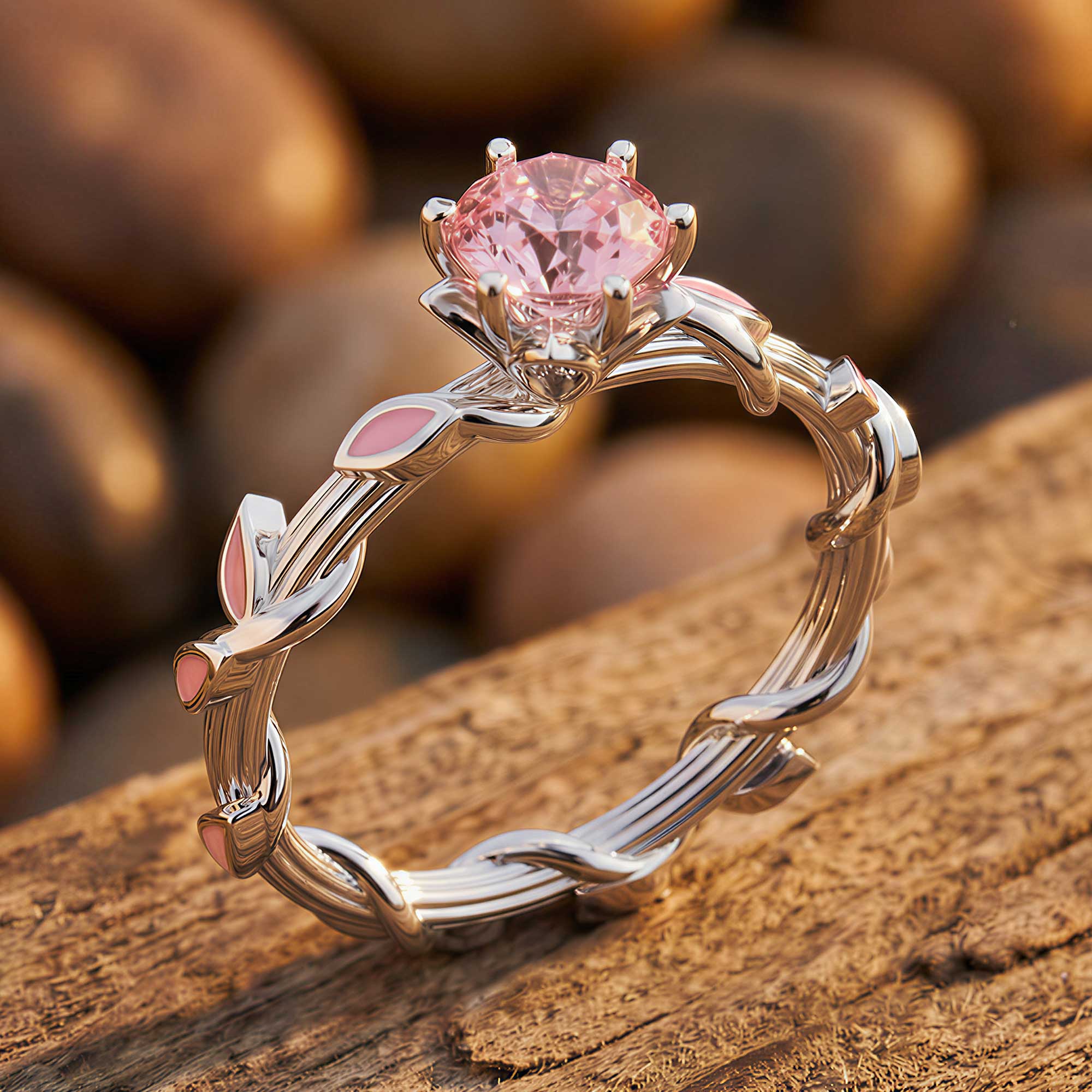 Promise Rose Ring - Rose Quartz