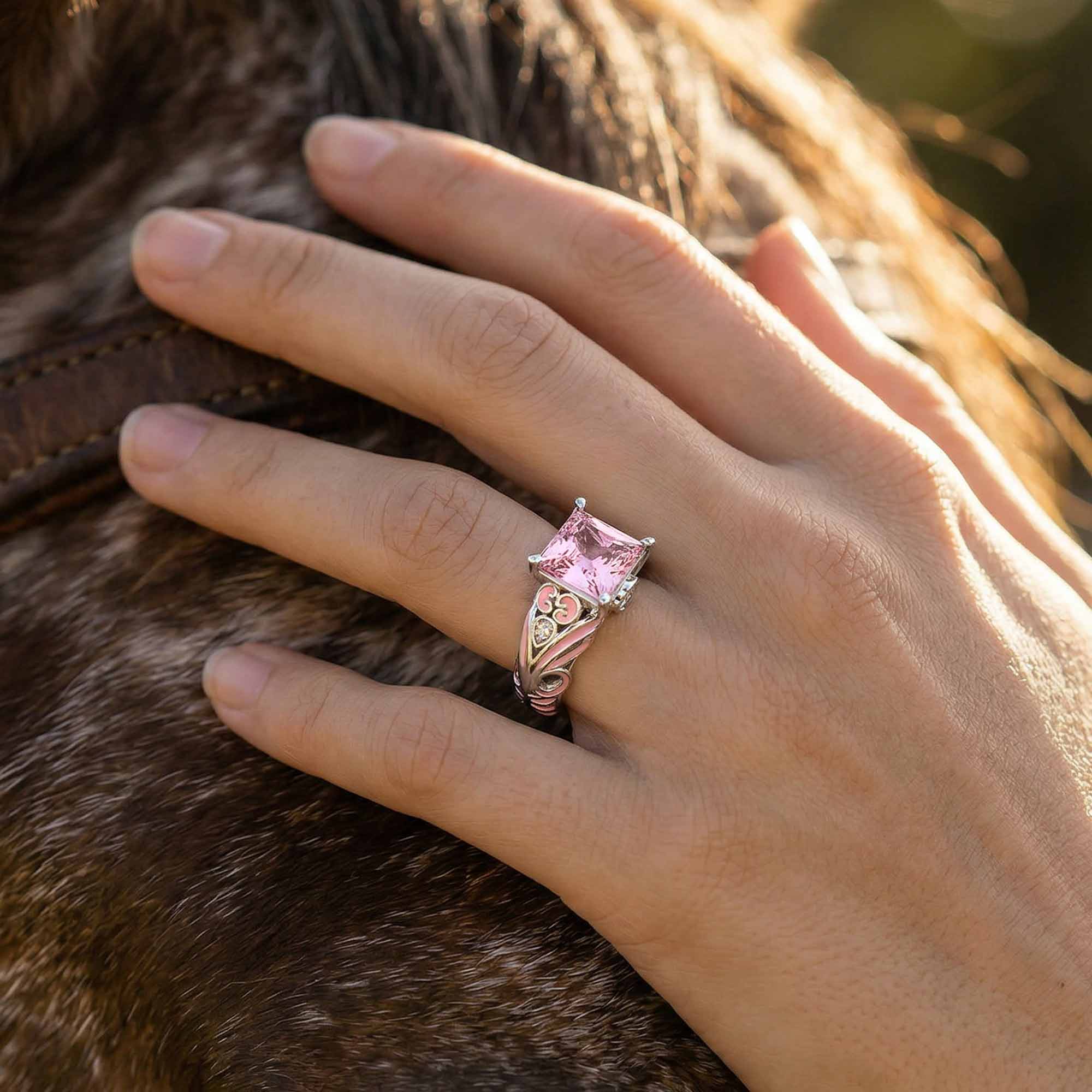Rosemary's Loyalty Ring - Rose Quartz