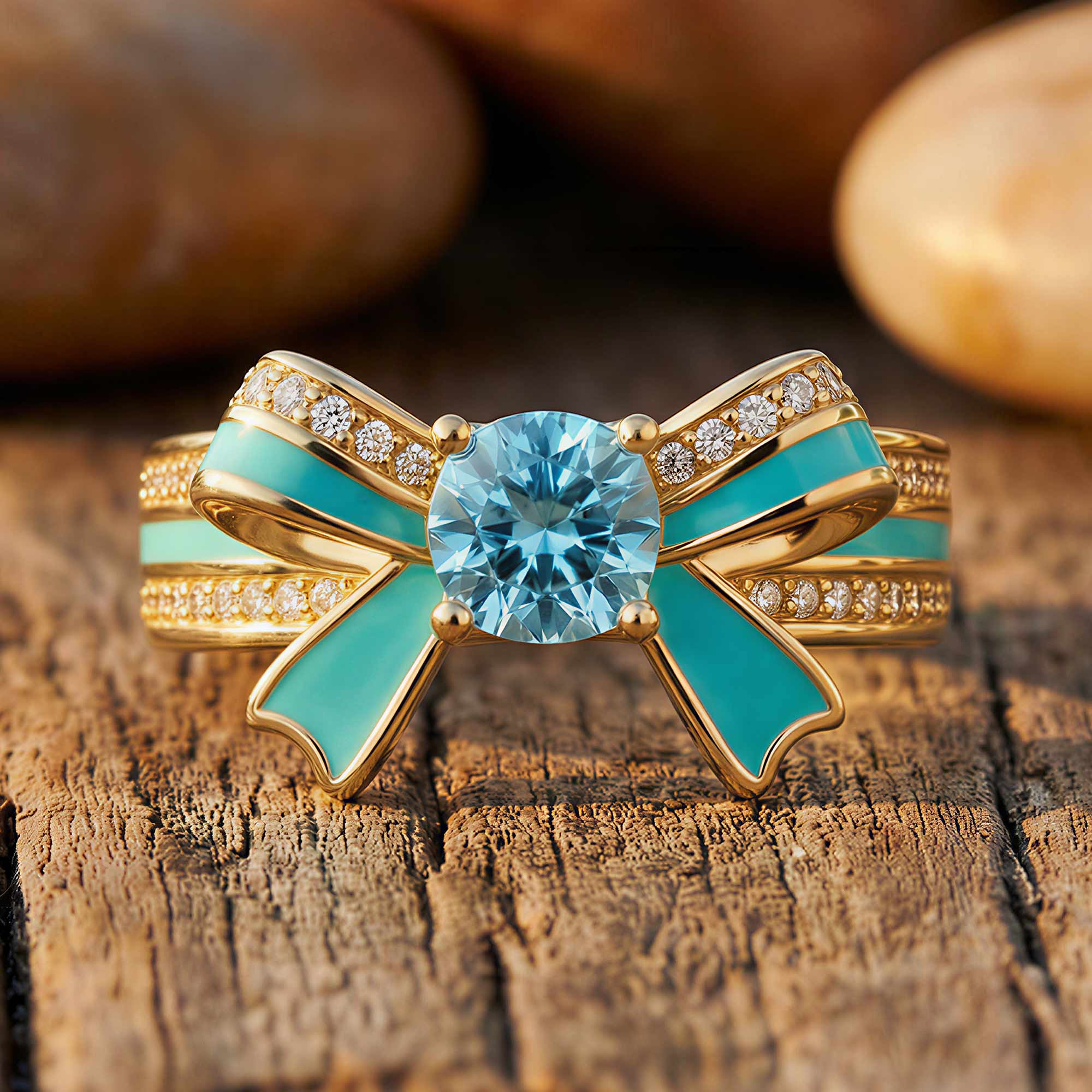 Seamuse Rosette Ring - Aquamarine