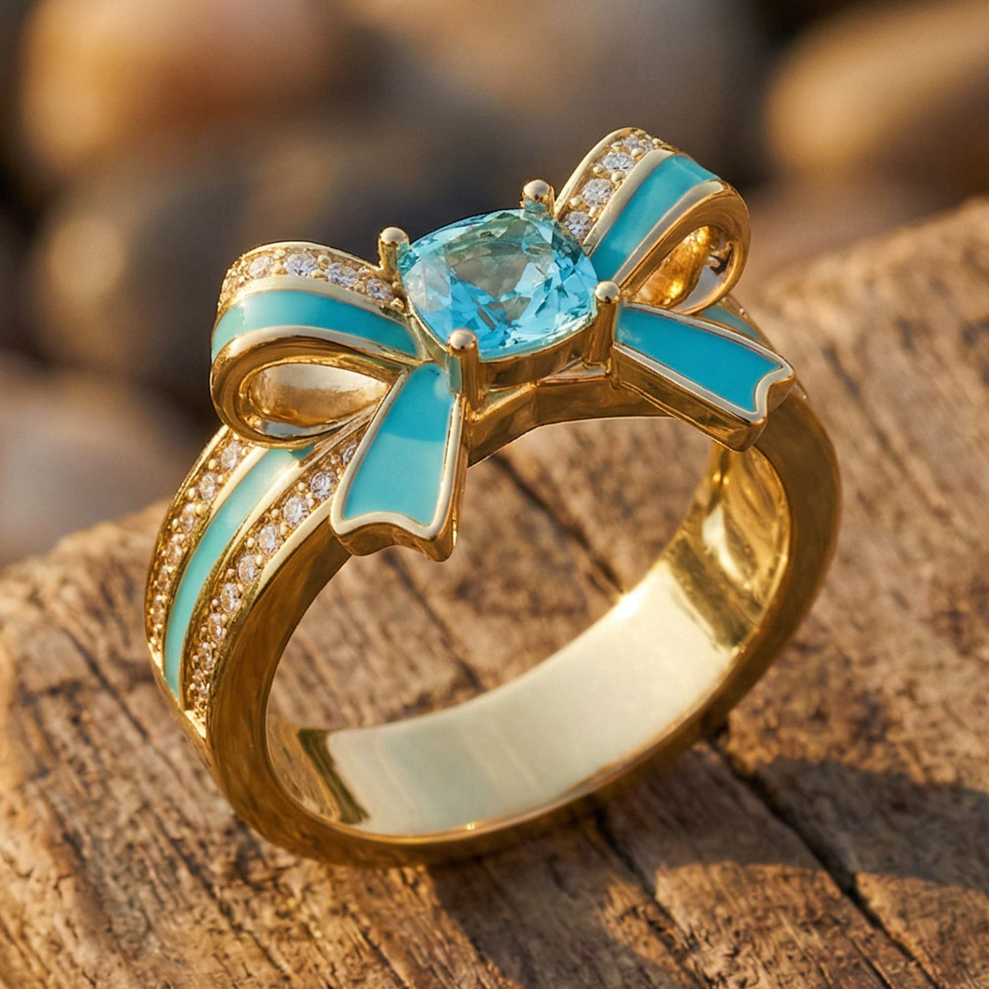 Seamuse Rosette Ring - Aquamarine