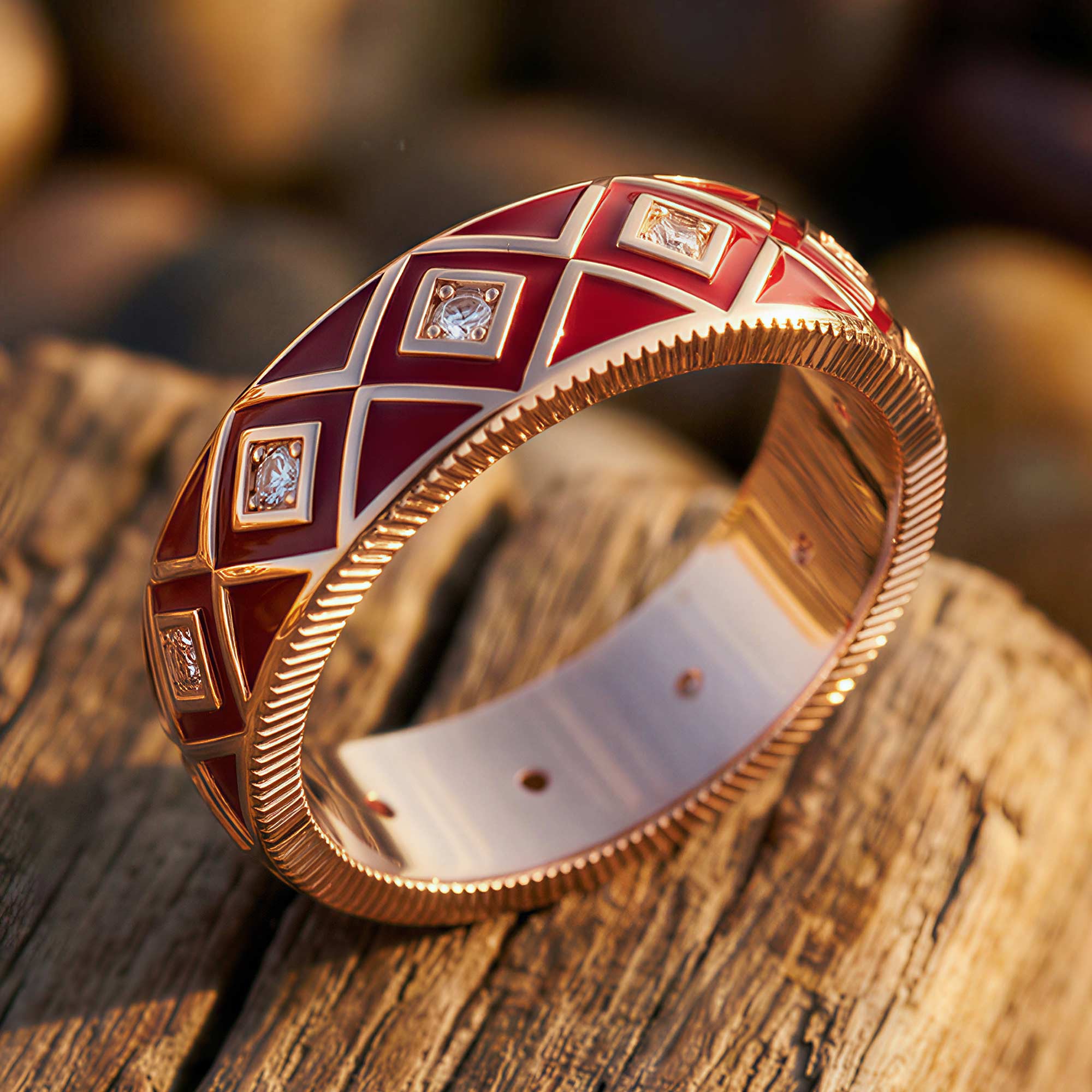 Sierra Geometric Ring - Red