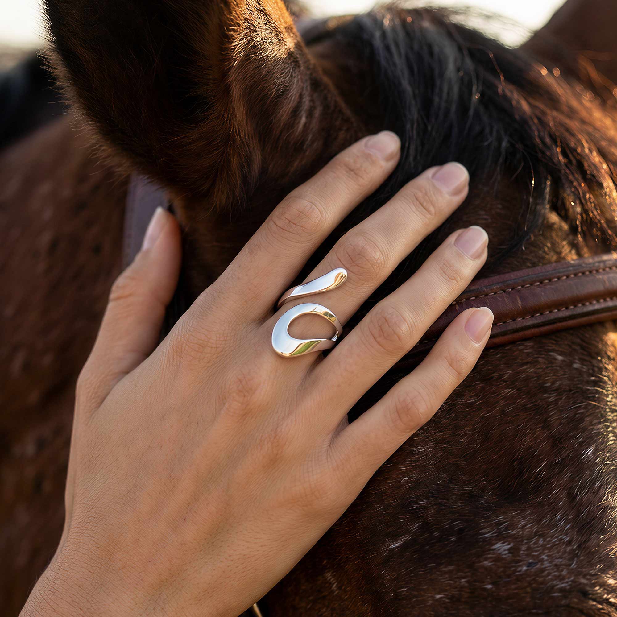 Sleek Asymmetrical Metal Ring