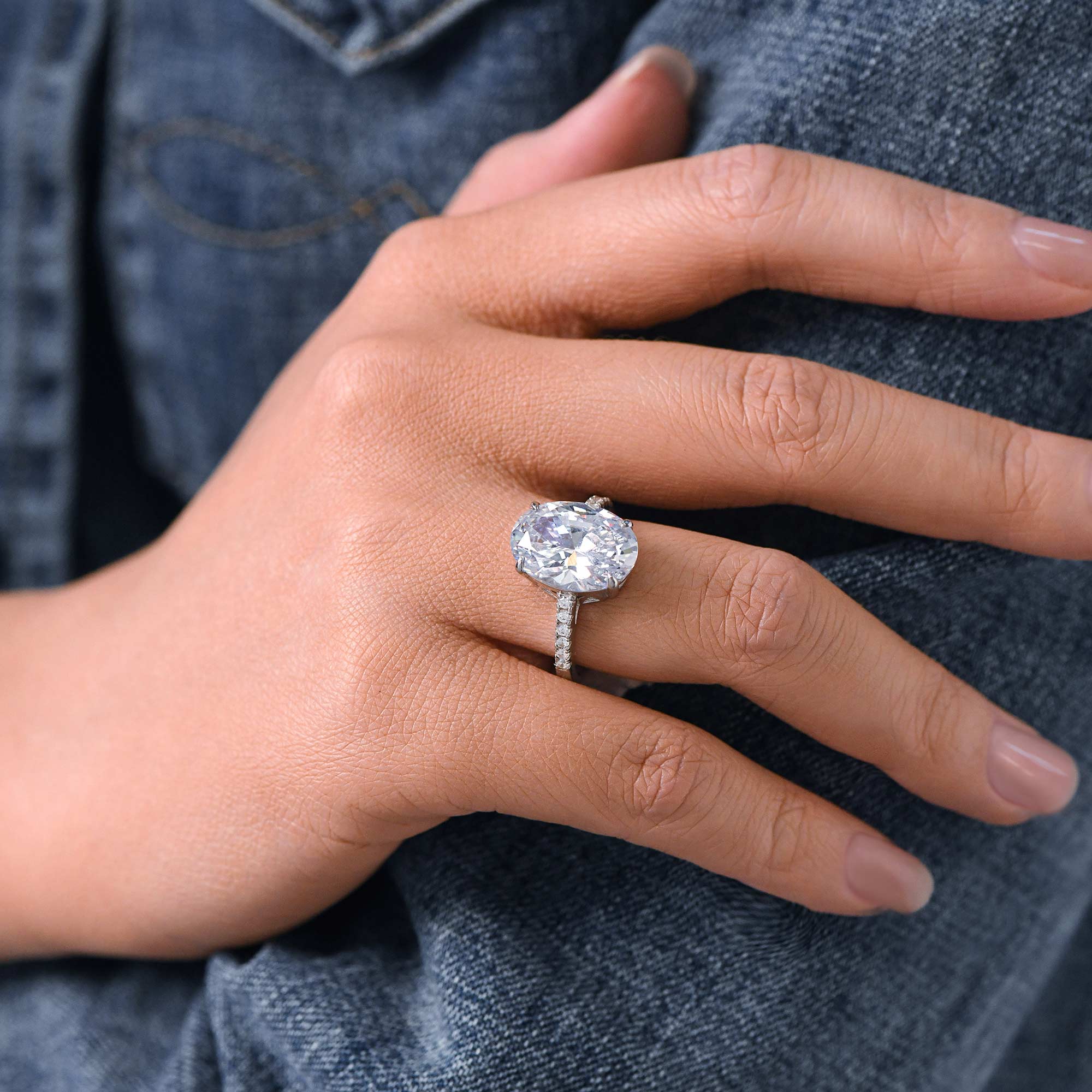 Snow Blossom Ring - Moissanite