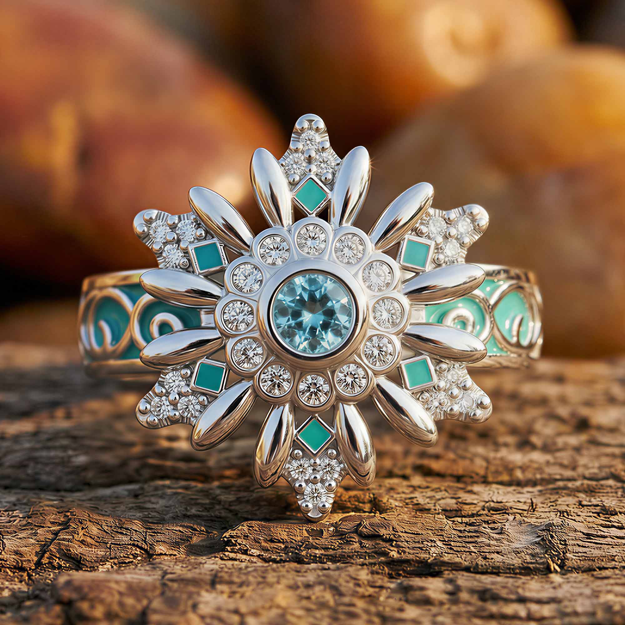 Snowbound Mystery Ring - Aquamarine