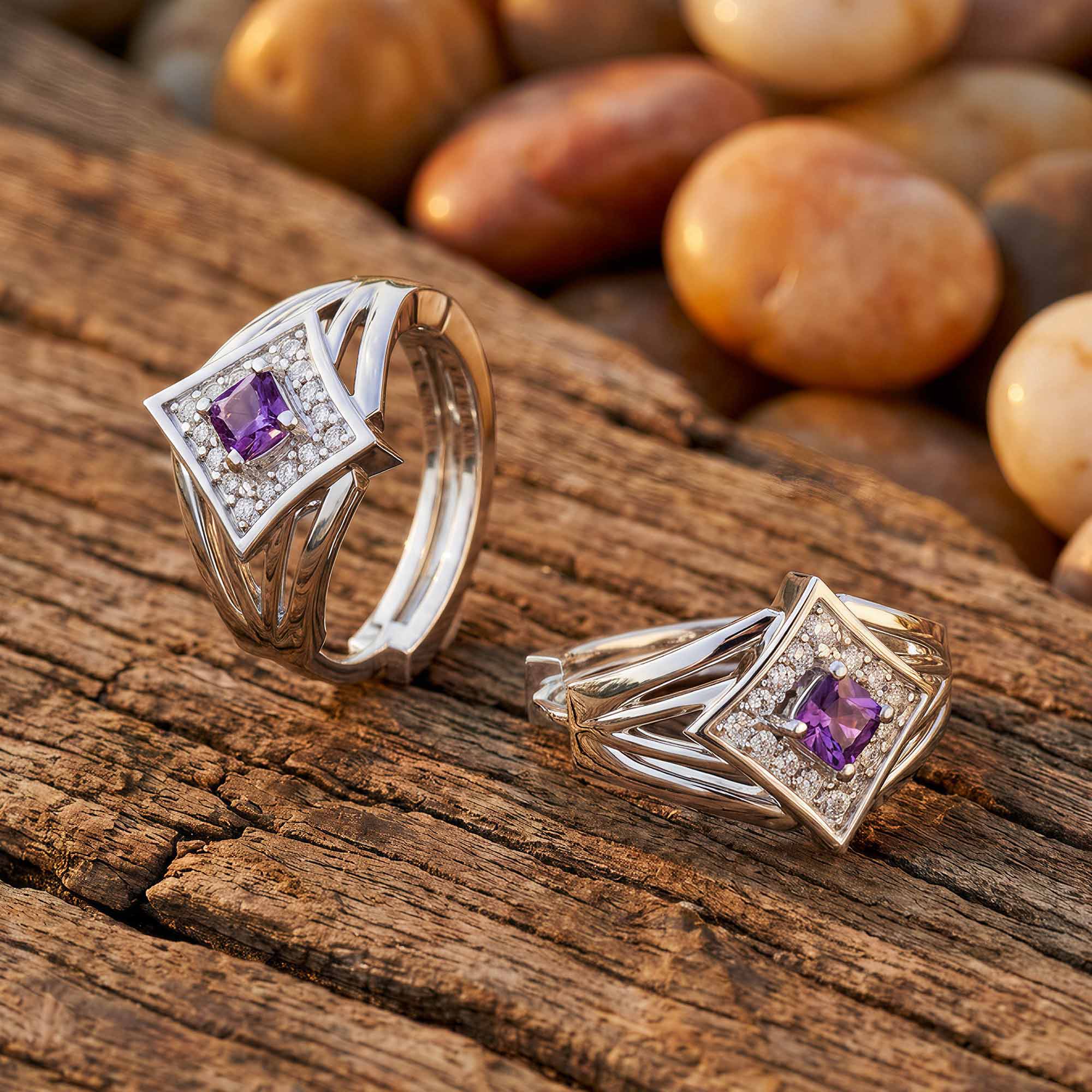 Soulful Waters Earrings - Amethyst