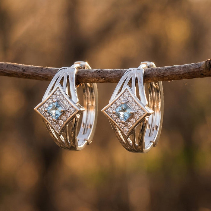 Soulful Waters Earrings - Aquamarine