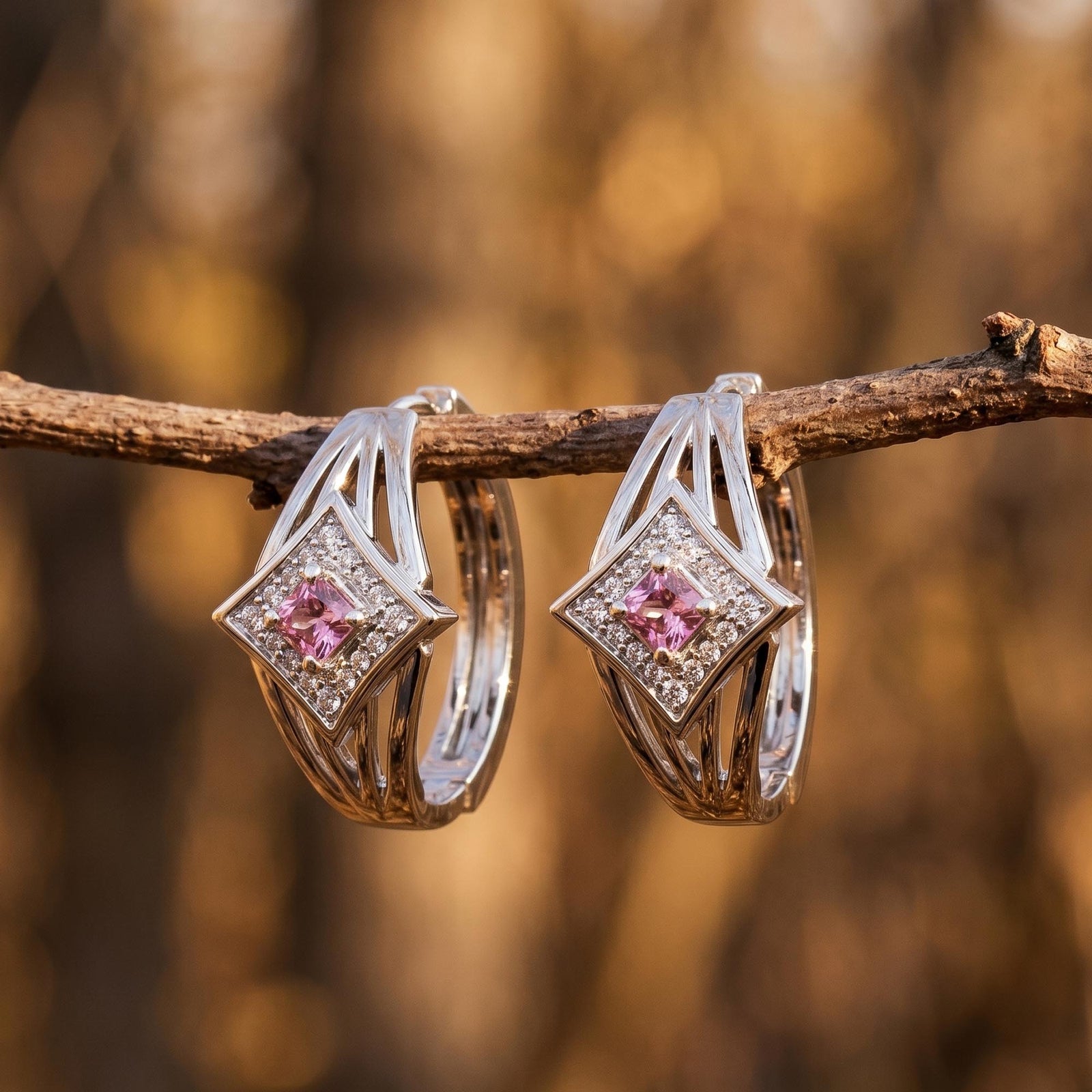 Soulful Waters Earrings - Rose Quartz