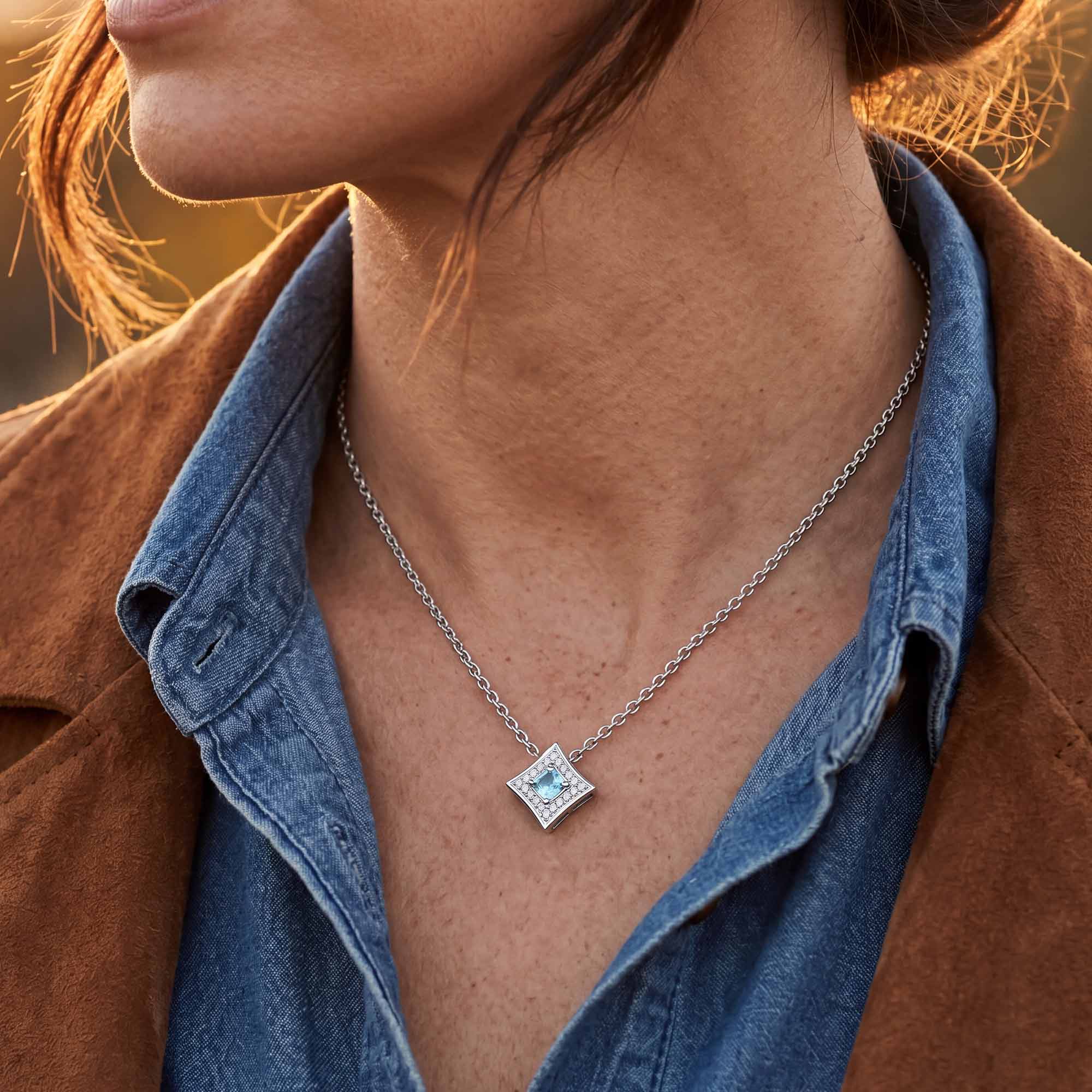 Soulful Waters Necklace - Aquamarine