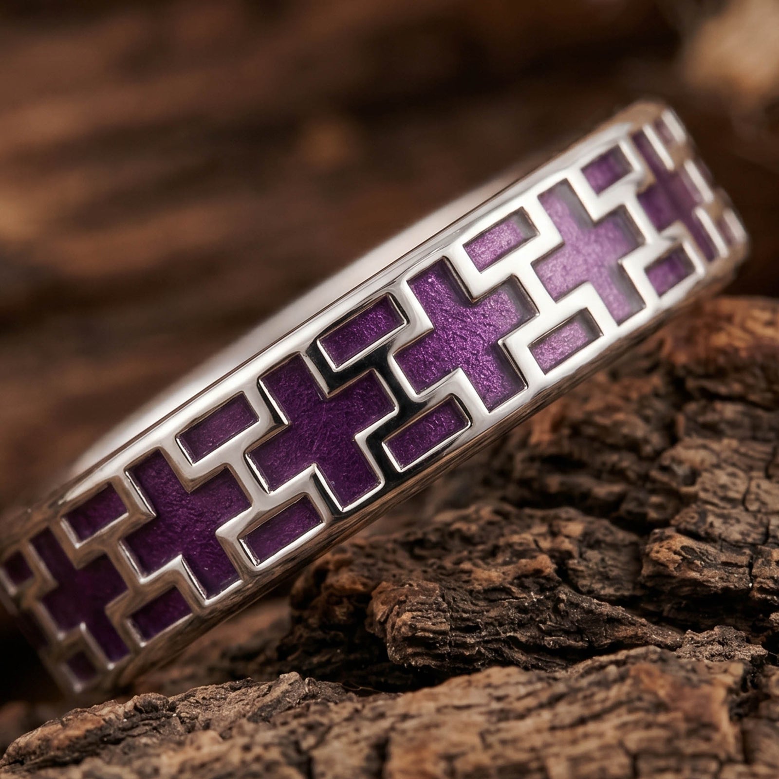 Stacked Edge Ring - Purple