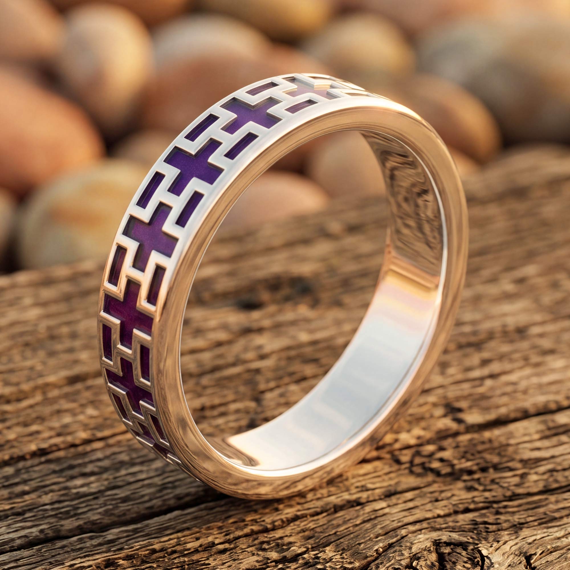 Stacked Edge Ring - Purple