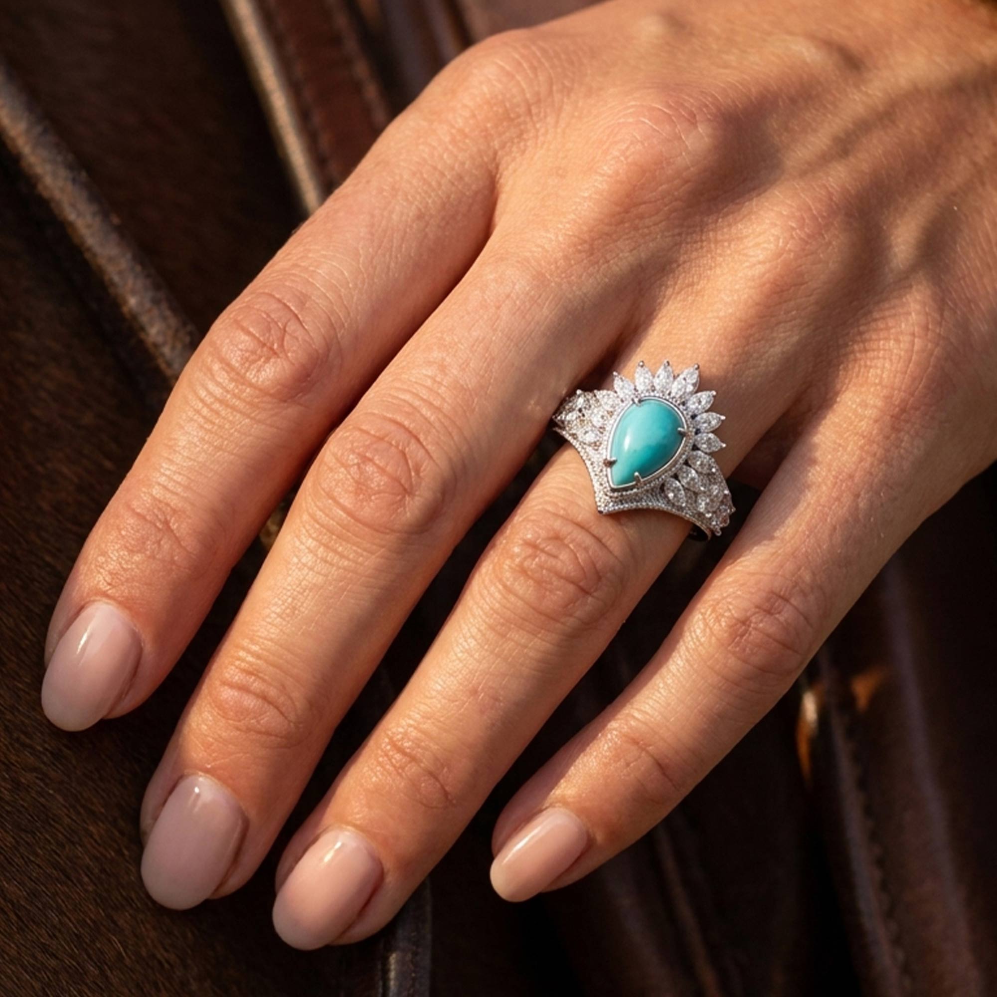 Sunrise Dew Ring - Turquoise