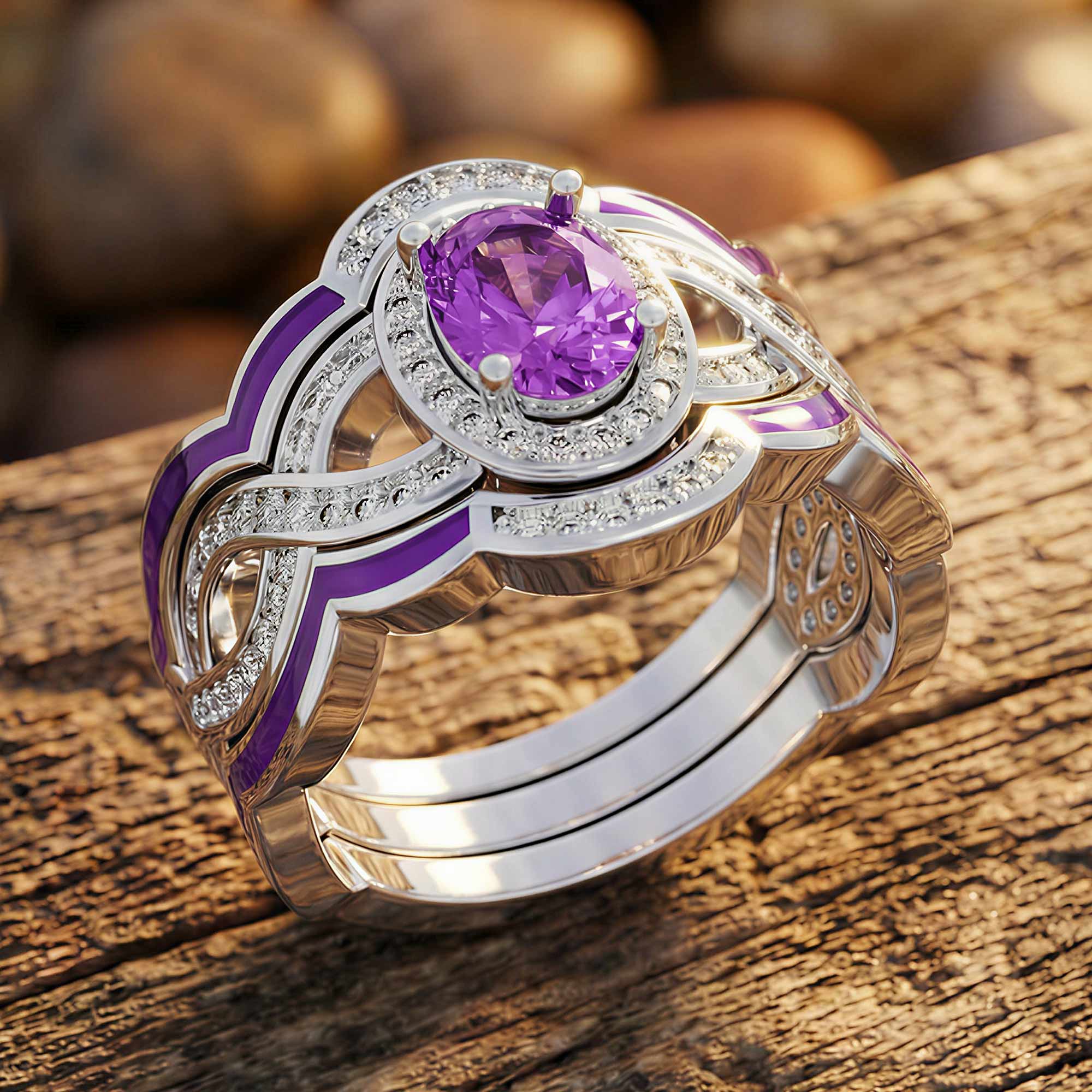 Sunset Canyons Ring - Amethyst