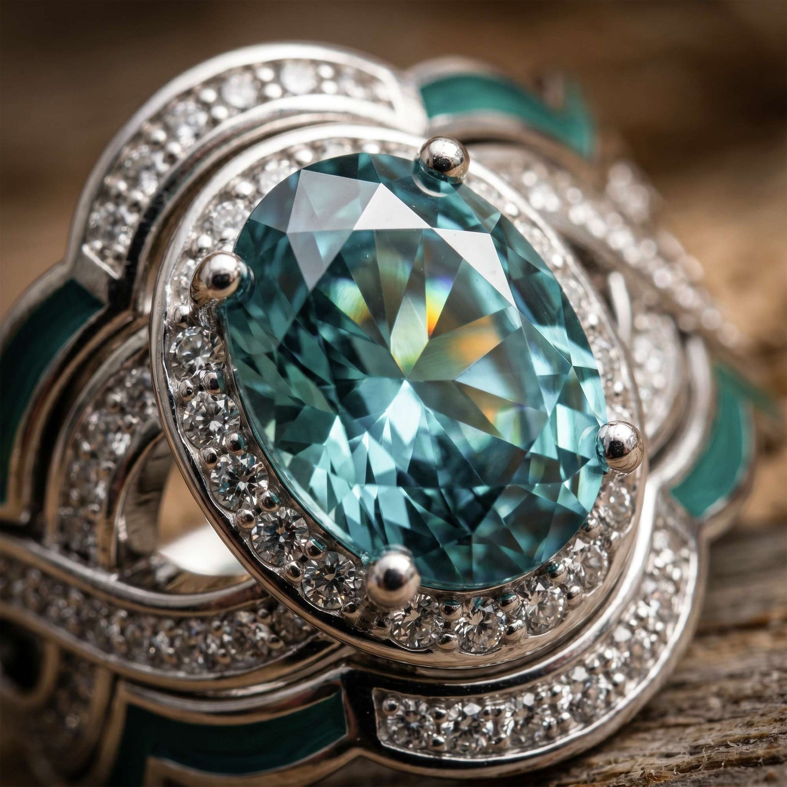 Sunset Canyons Ring - Aquamarine