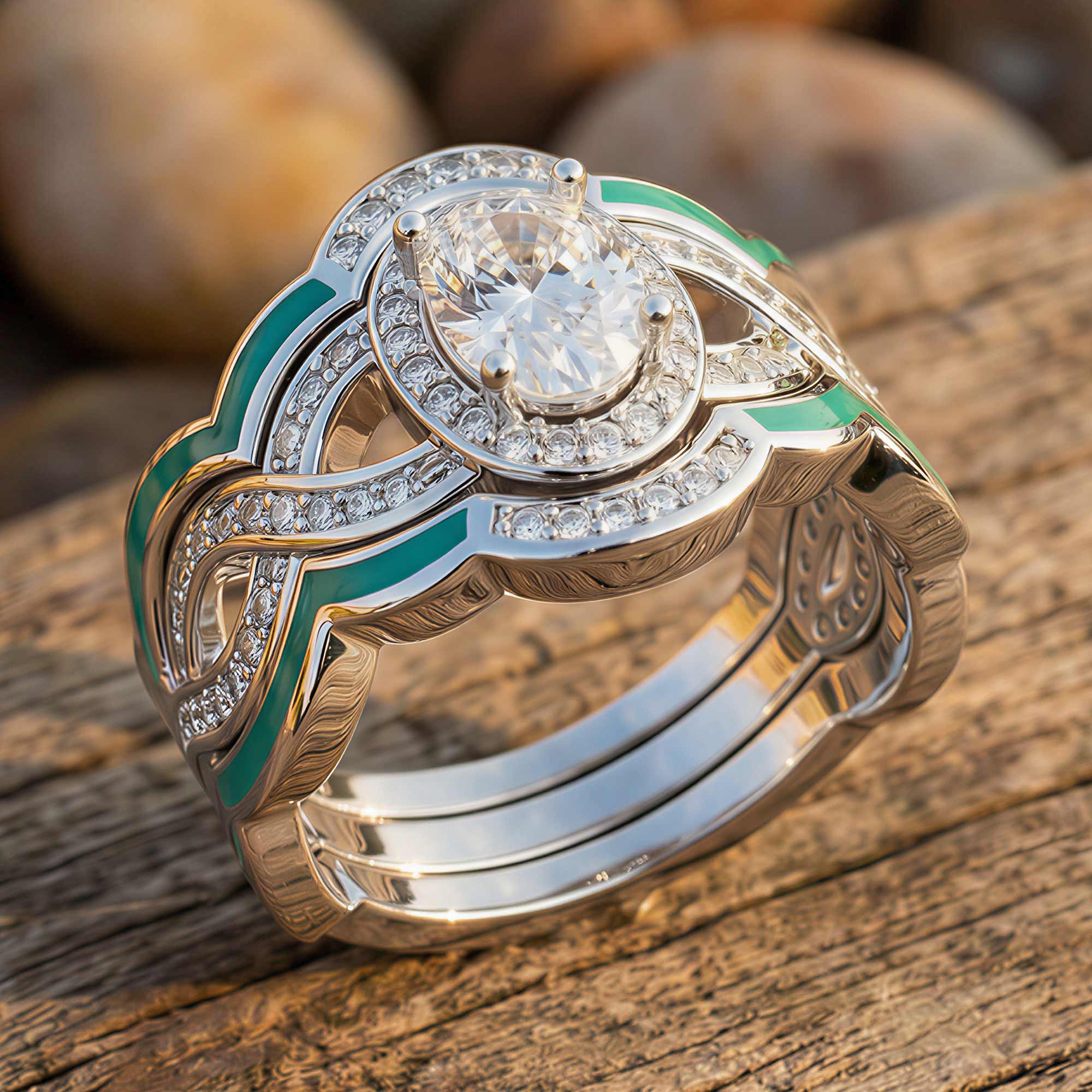 Sunset Canyons Ring - Moissanite
