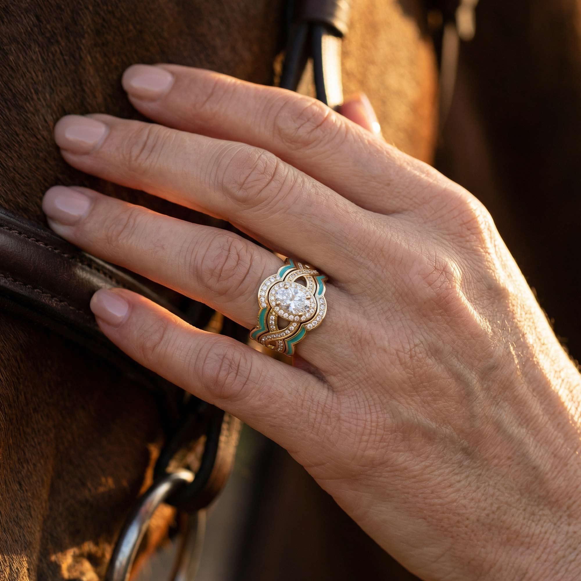 Sunset Canyons Ring - Moissanite & Gold