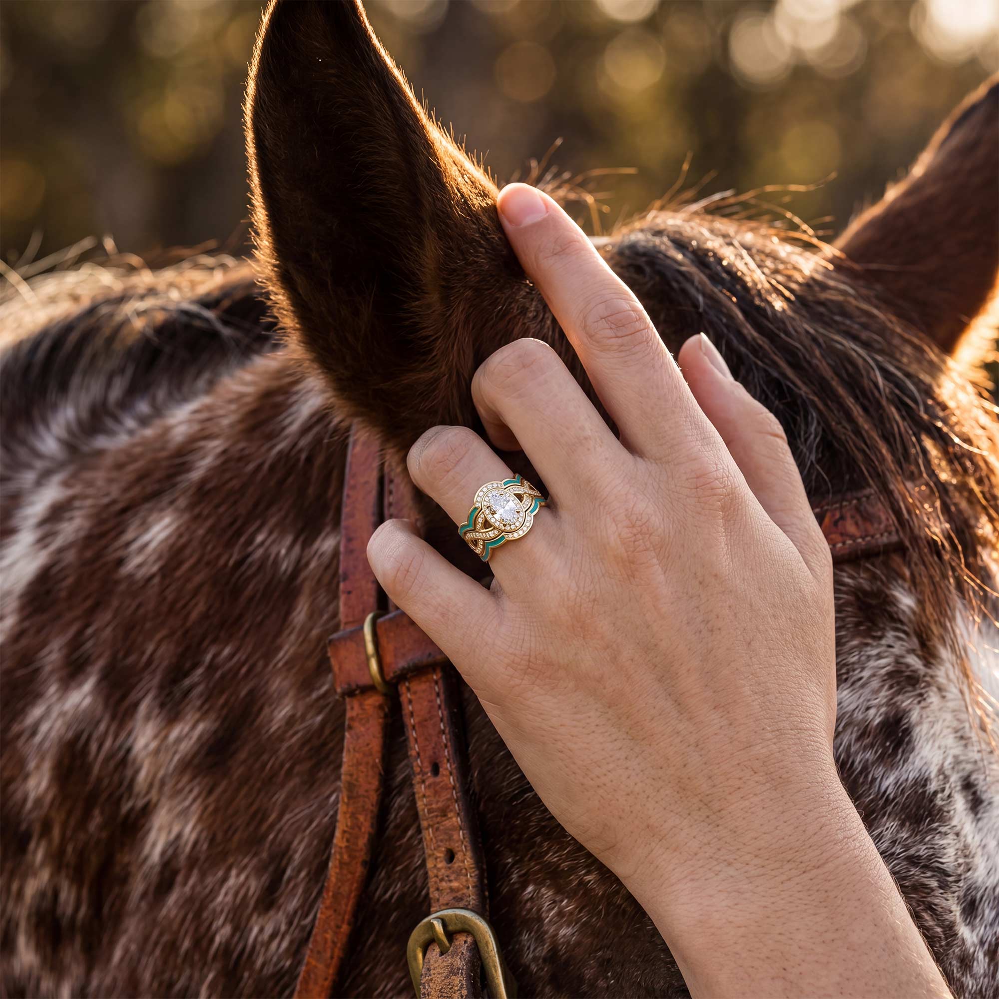 Sunset Canyons Ring - Moissanite & Gold