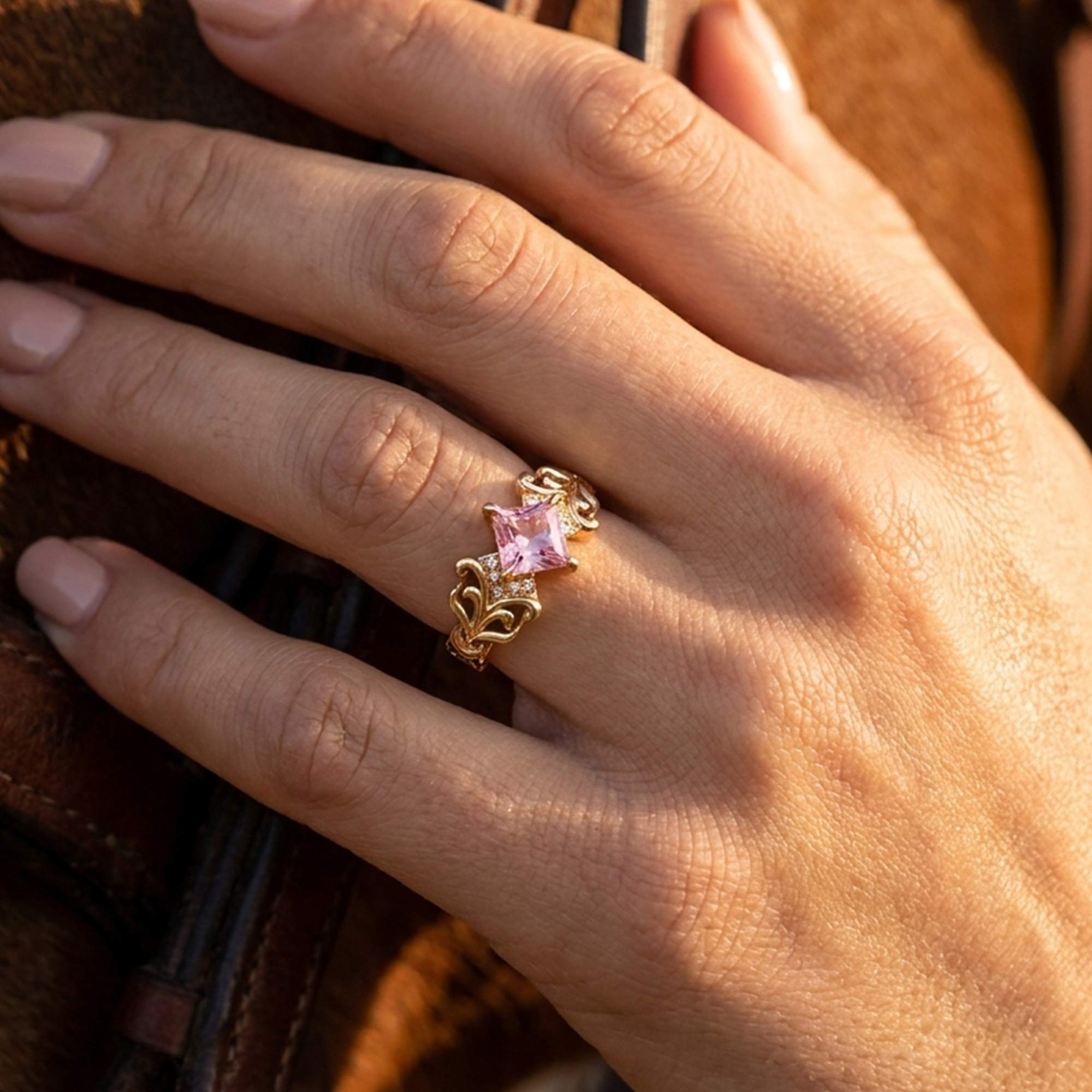 Sunspire Glow Ring - Rose Quartz