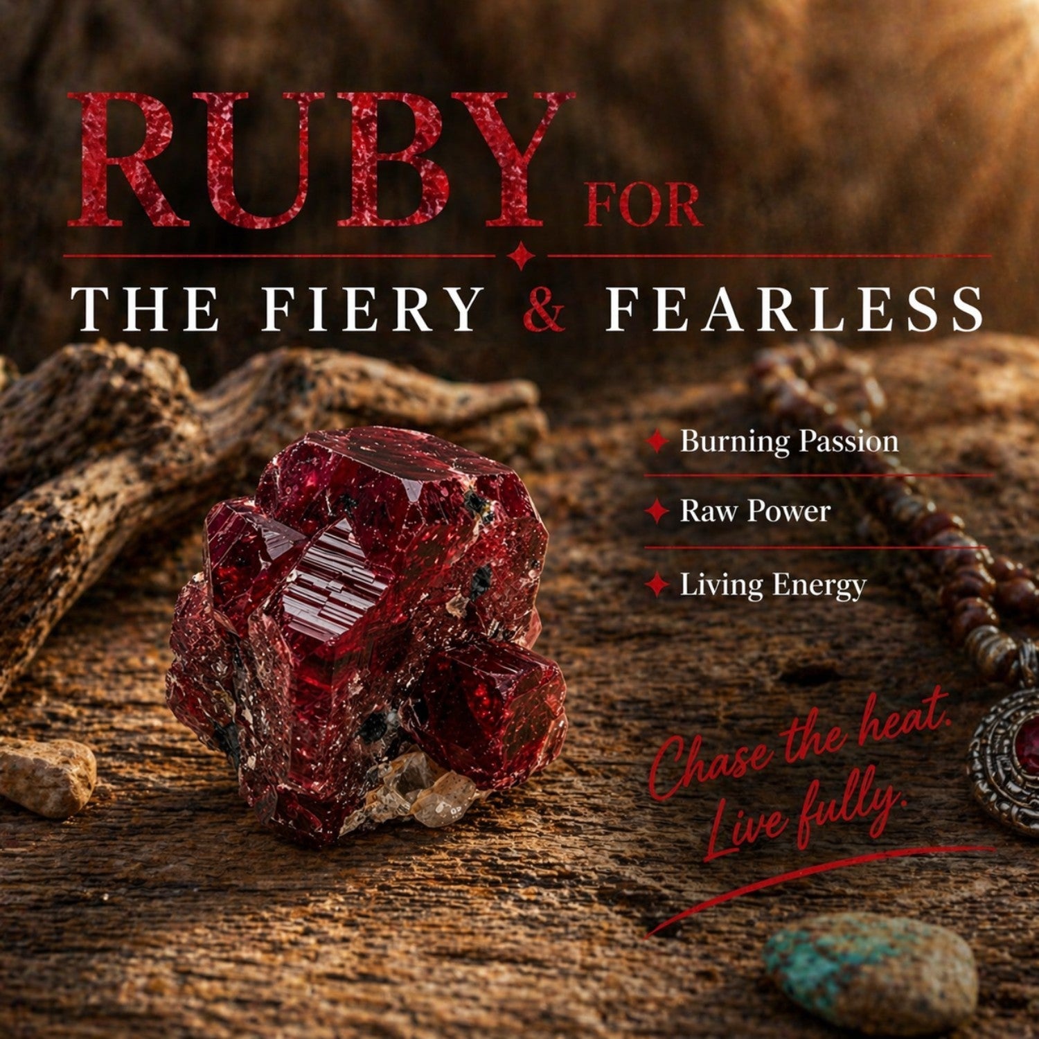 Sunspire Glow Ring - Ruby