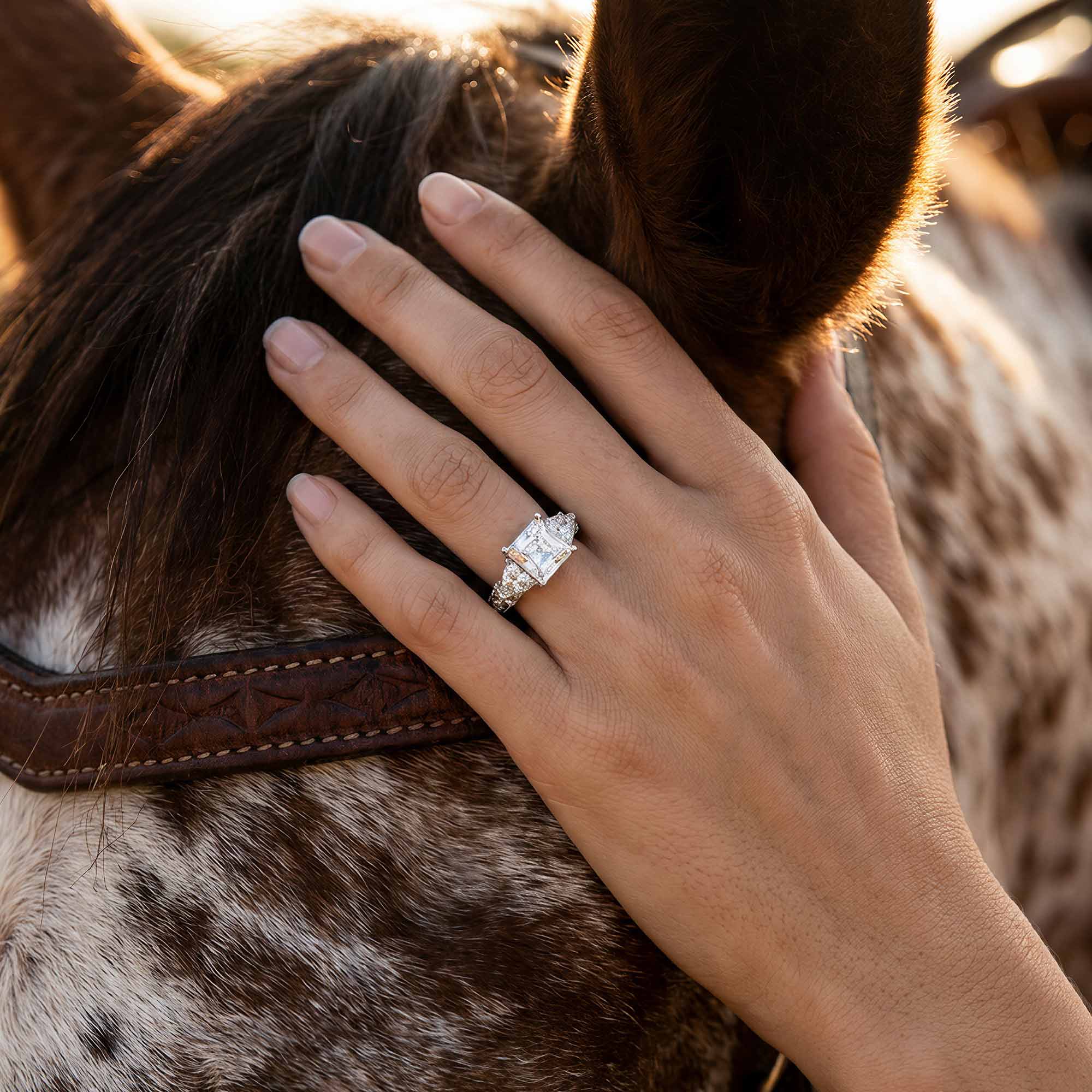 Tidal Embrace Ring - Moissanite