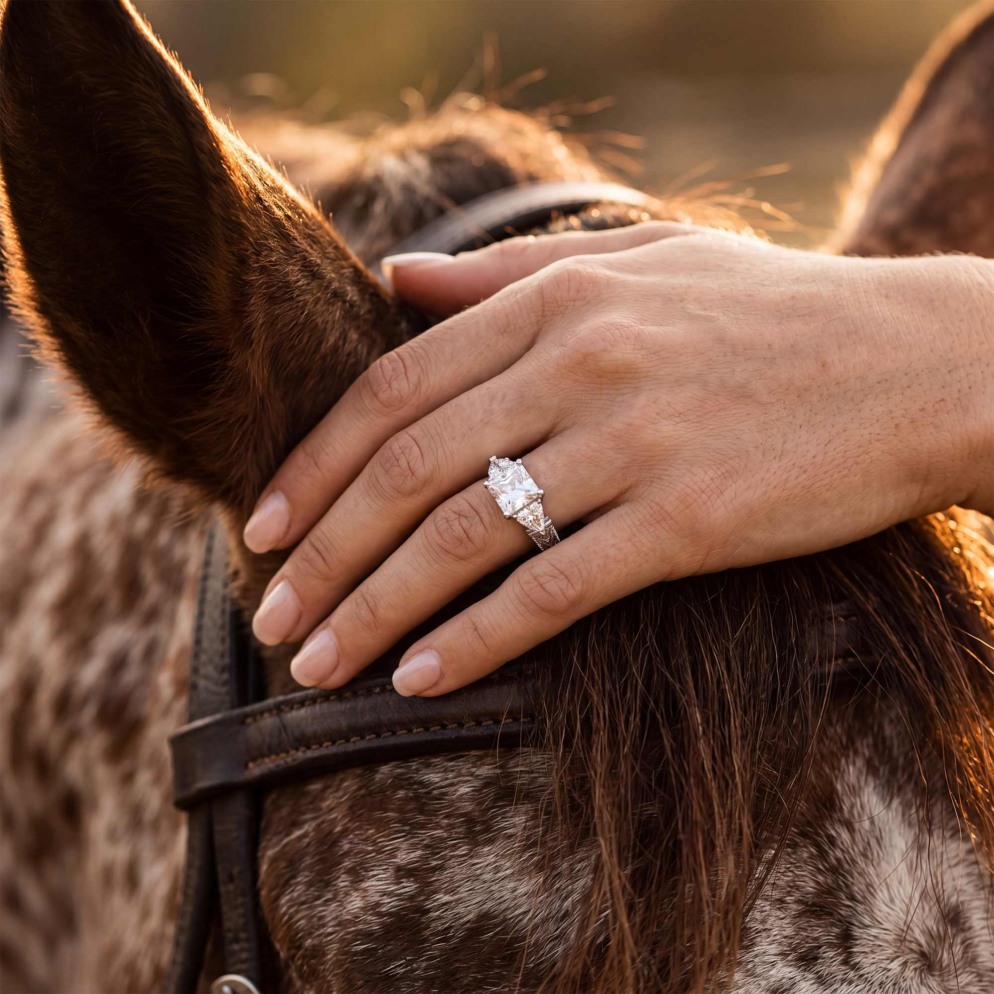 Tidal Embrace Ring - Moissanite