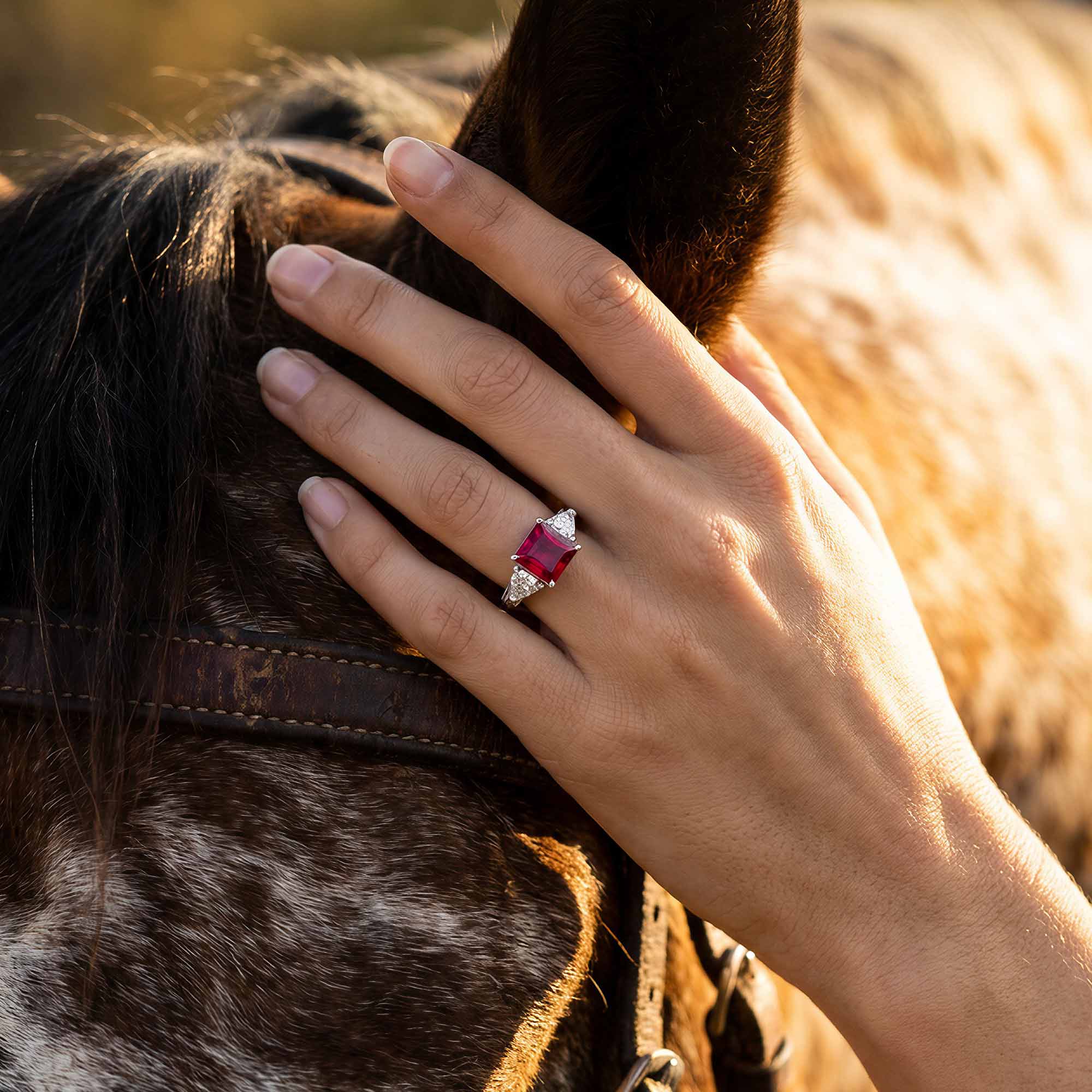 Tidal Embrace Ring - Ruby