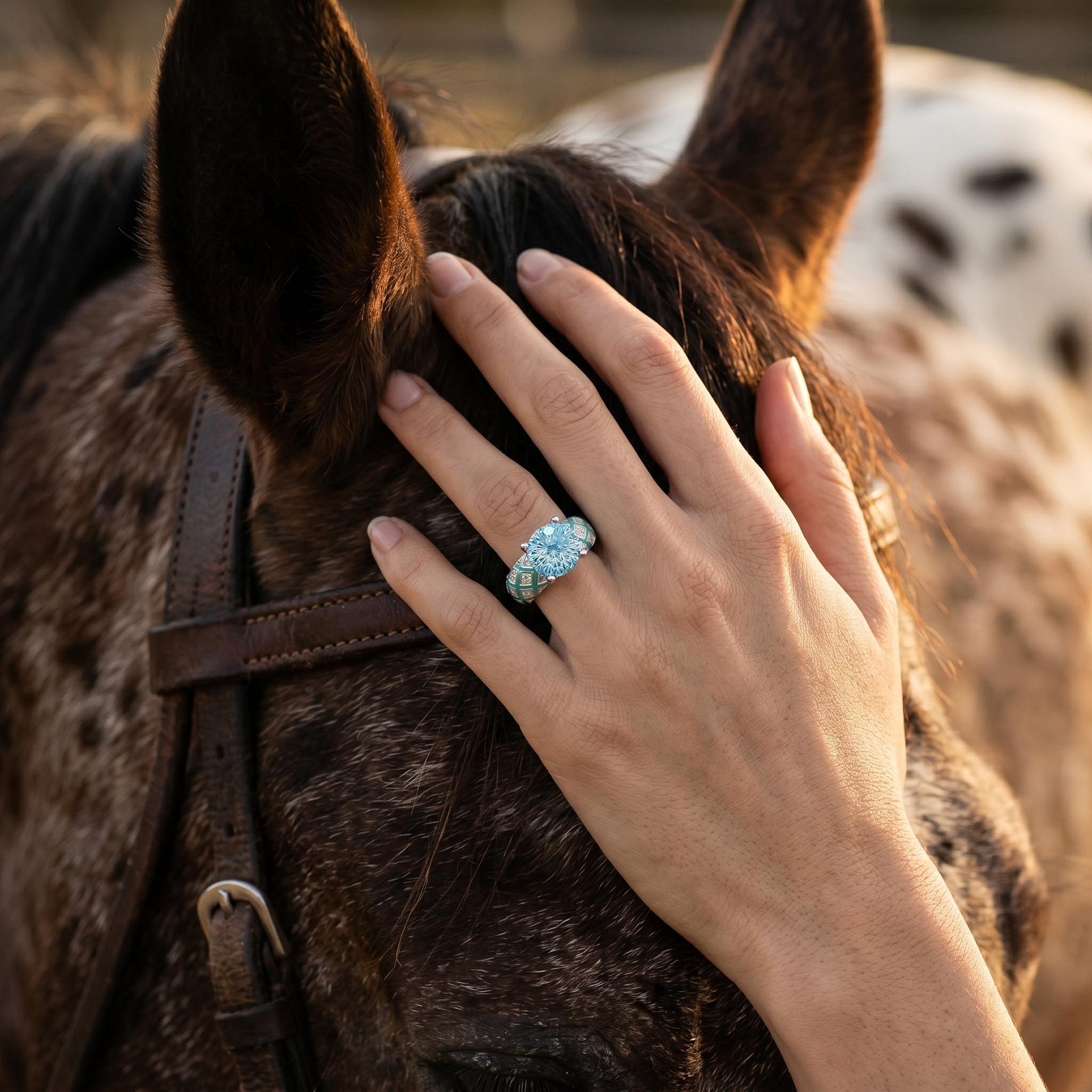 Velour Luma Ring - Aquamarine