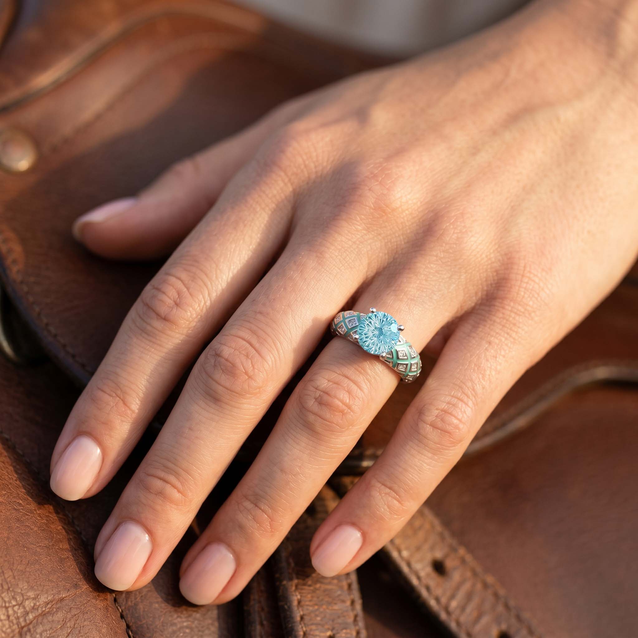Velour Luma Ring - Aquamarine