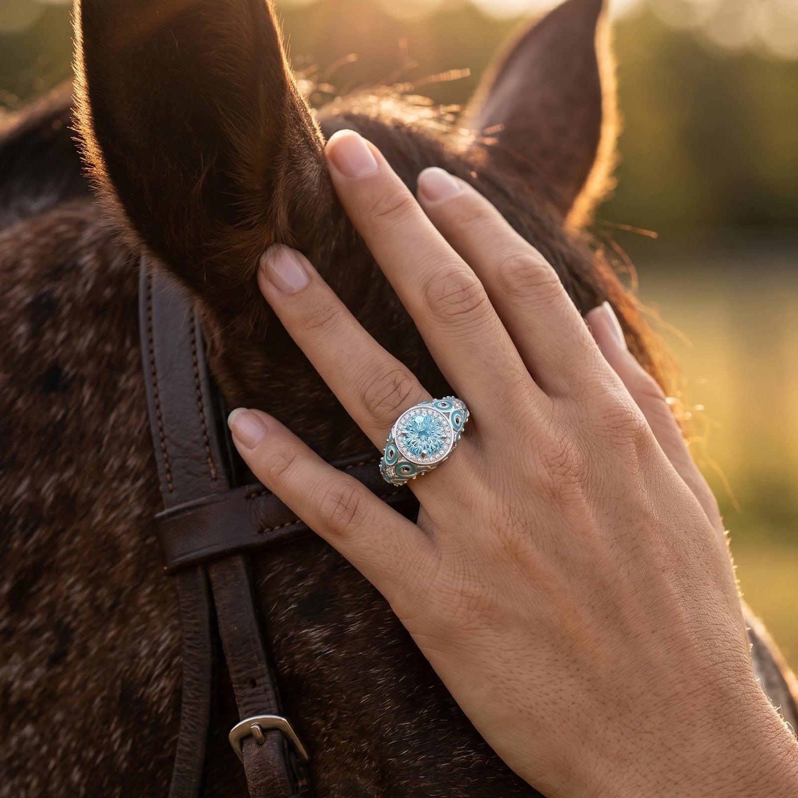 Virel Crest Ring - Aquamarine