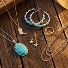 Turquoise Crown Hoops 5