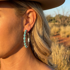 Turquoise Crown Hoops 3
