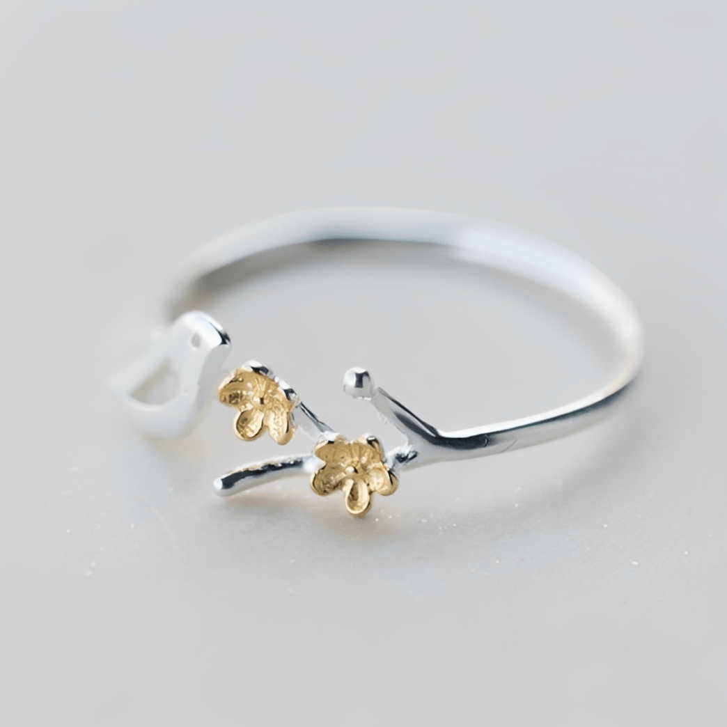 Twin Blossom Ring - (Adjustable)