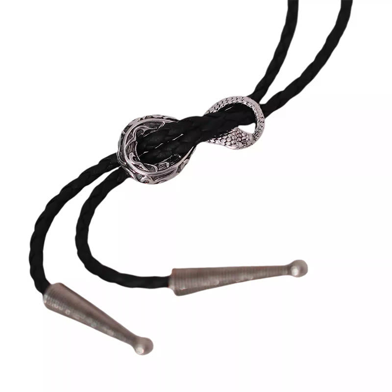 Vintage Silver Spirit Snake Bolo Tie Couple Accessories