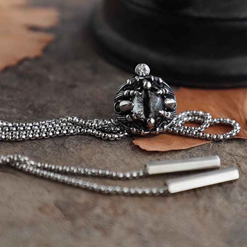 Handmade Retro Demon Eye Claws Steel Chain Bolo Tie