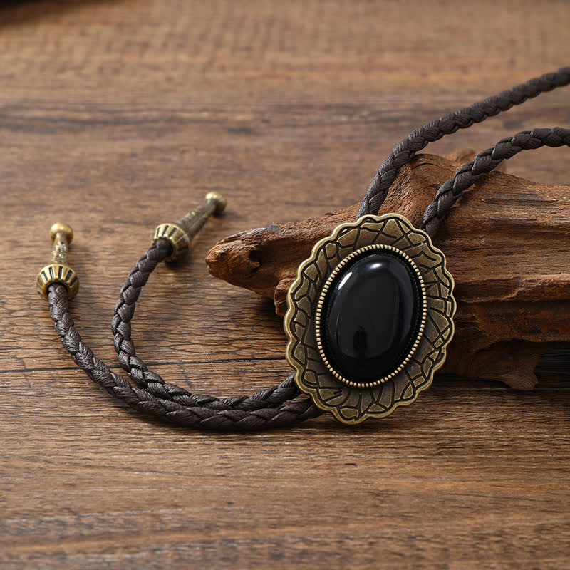 Western Eagle Bird Turquoise Stone Bolo Tie