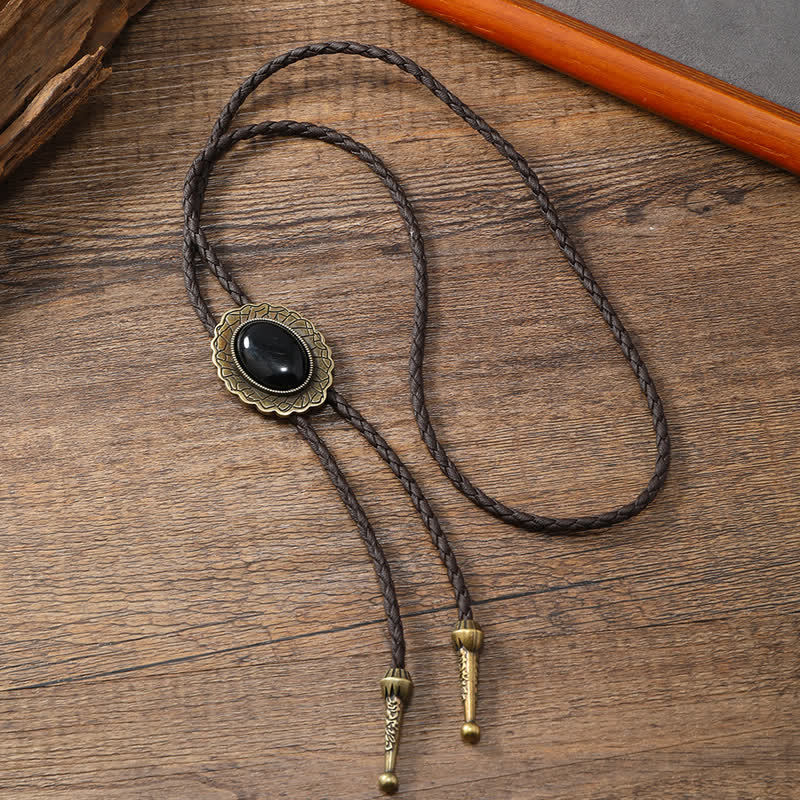 Western Eagle Bird Turquoise Stone Bolo Tie