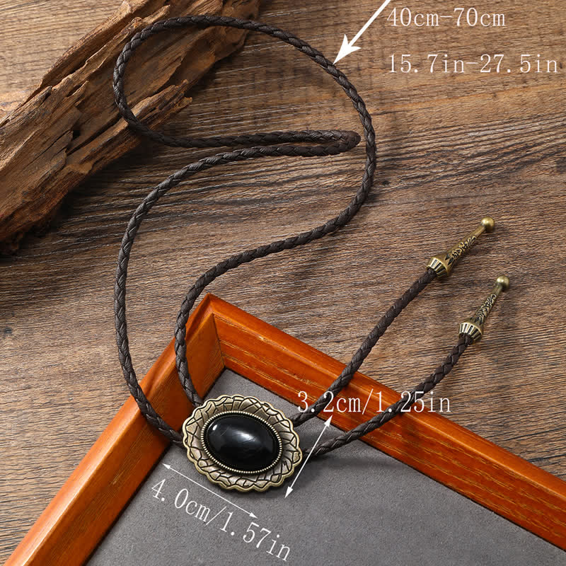 Western Eagle Bird Turquoise Stone Bolo Tie