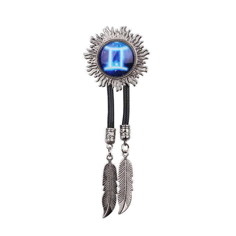 Zodiac Sign Series Retro Metal Bolo Ties