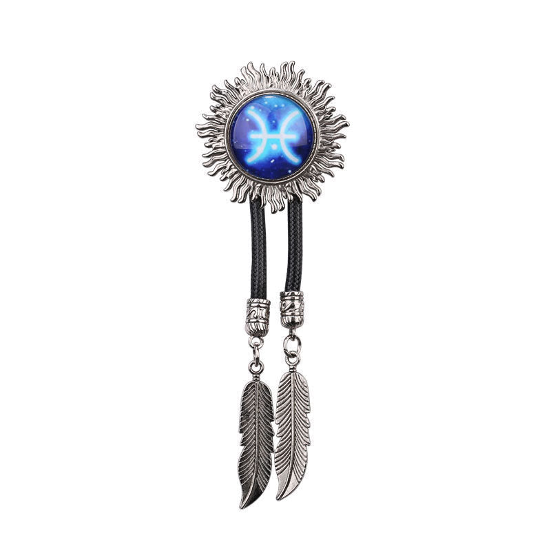 Zodiac Sign Series Retro Metal Bolo Ties